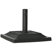 Umbrella Stand 12 kg Square Umbrella Base Umbrella Weight, Umbrella Holder, Stand for Umbrella 32/38/48mm Pole Diameter, for Balcony, Terrace, Garden, Black