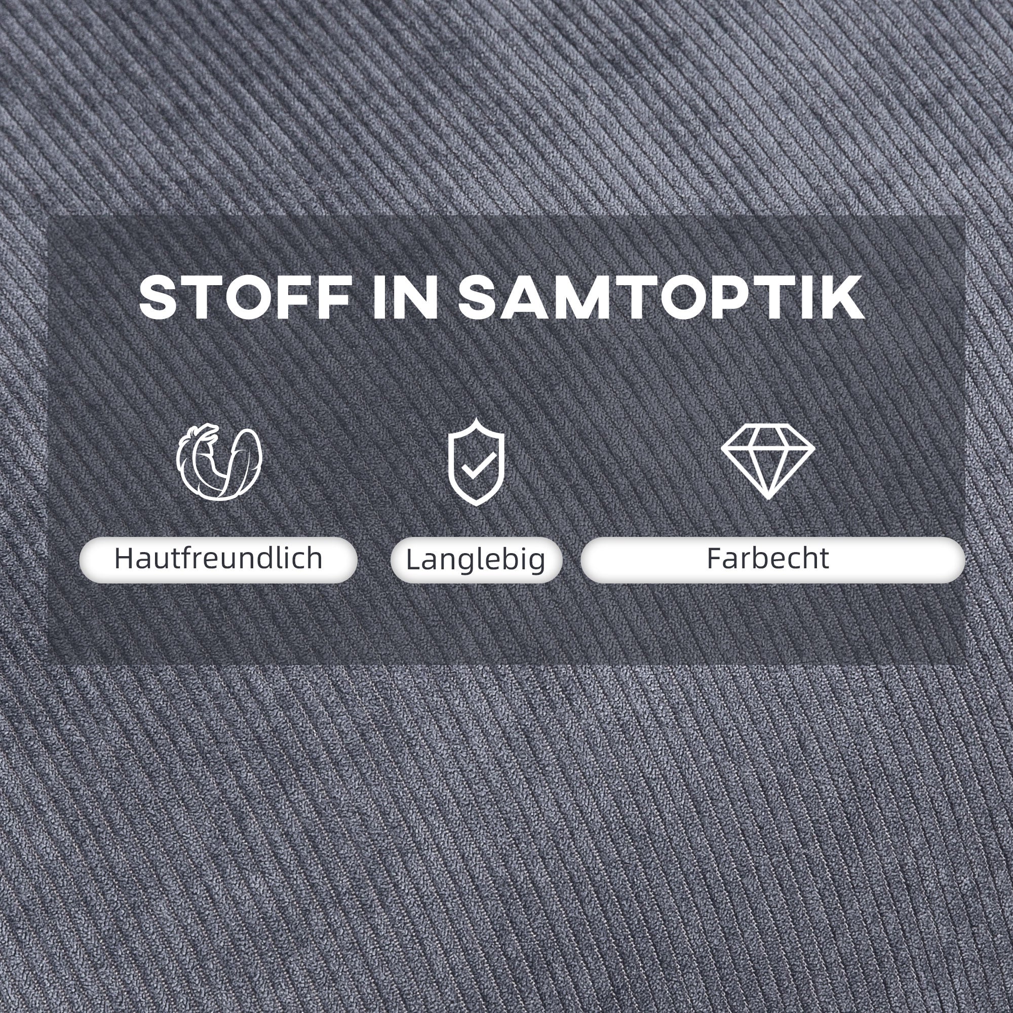 Relax Armchair with Footstool Chair with Adjustable Backrest, Reclining Function, Cushion, Modern Lounge Chair Upholstered with Cord Fabric for Living Room Up to 180 kg Load Capacity, Gray