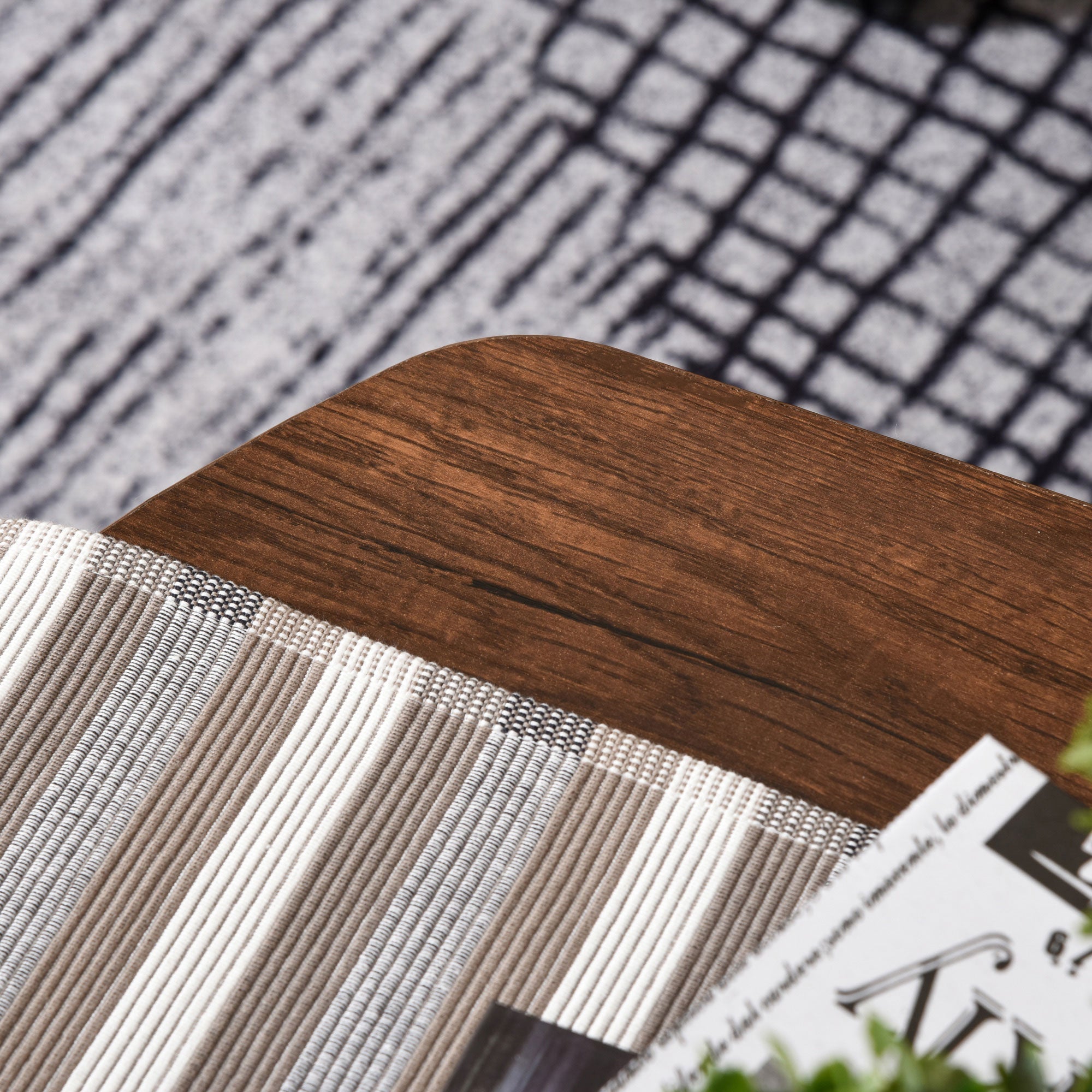 Coffee Table, Living Room Table, Coffee Table with Shelves for Office, Living Room, Bedroom, Industrial Style, E1 Particle Board, Steel, Brown, 100L x 60W x 46H cm