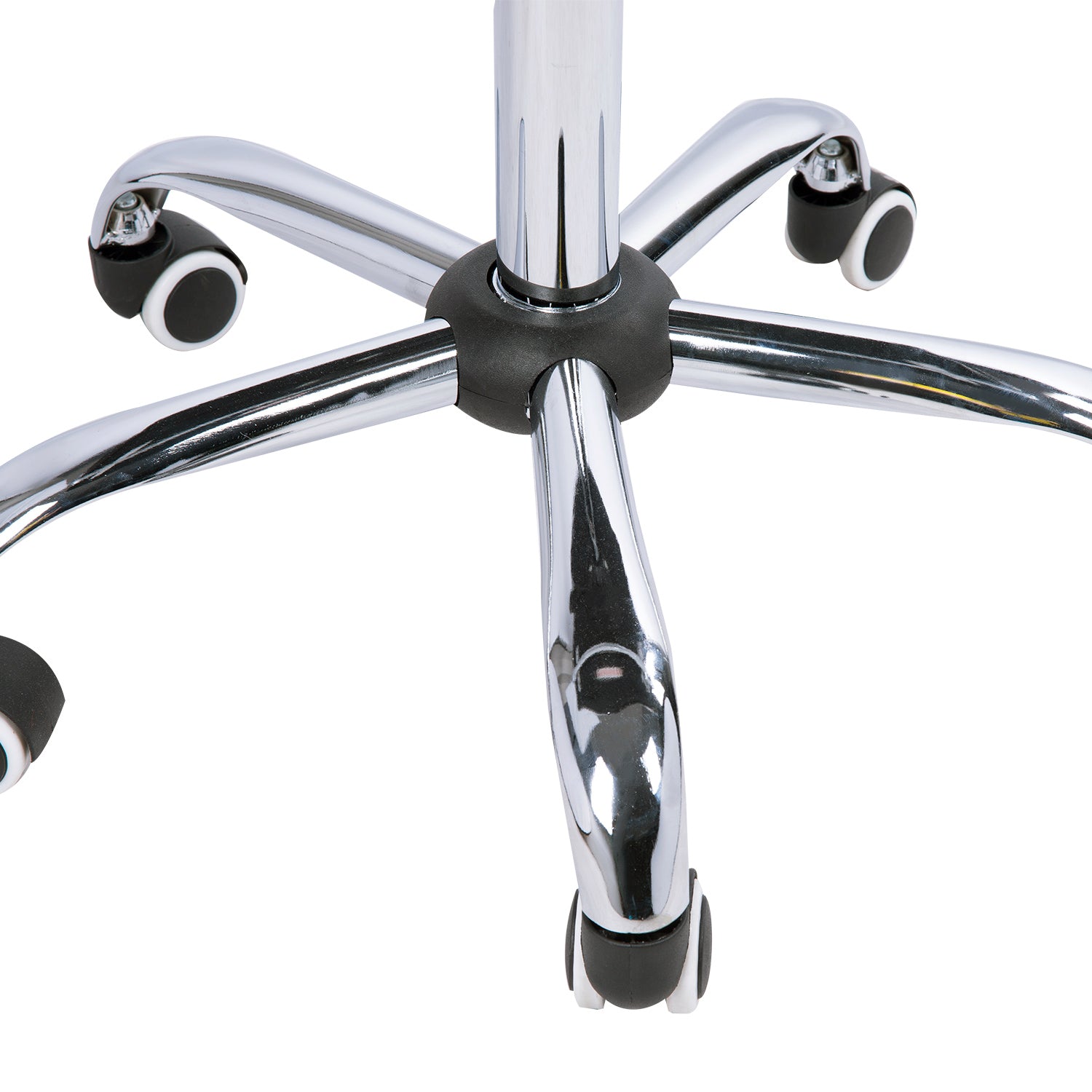 Office Chair Swivel Chair Cosmetics Stool Rolling Stool Work Stool Executive Chair Desk Chair Metal PU White 52.5 x 54 x 84-99 cm