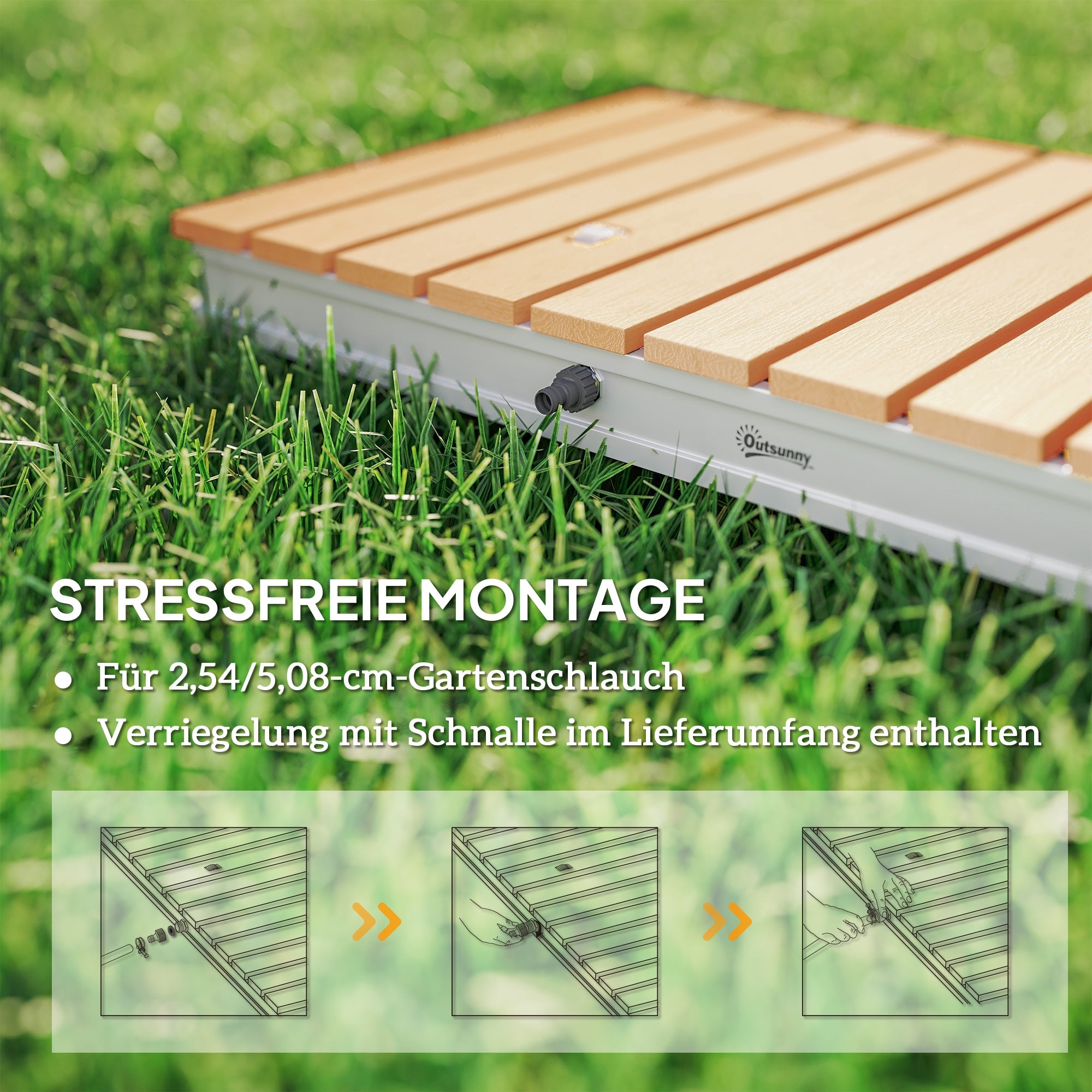 Ground Shower Garden Shower with Adjustable Foot Wheel Aluminum Outdoor Shower up to 4m Fountain Height 70 x 55 cm Sauna Shower Wood Look Non-slip Weatherproof Outdoor Camping Shower for Pool Sauna