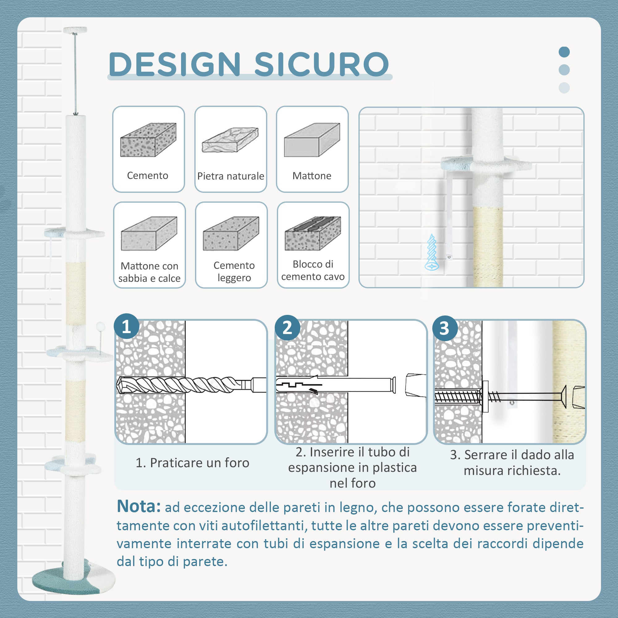 Ceiling Cat Scratching Post, Cat Gym with Adjustable Pole from 225-255 cm, Ball, Platforms and Whale-Shaped Base, White