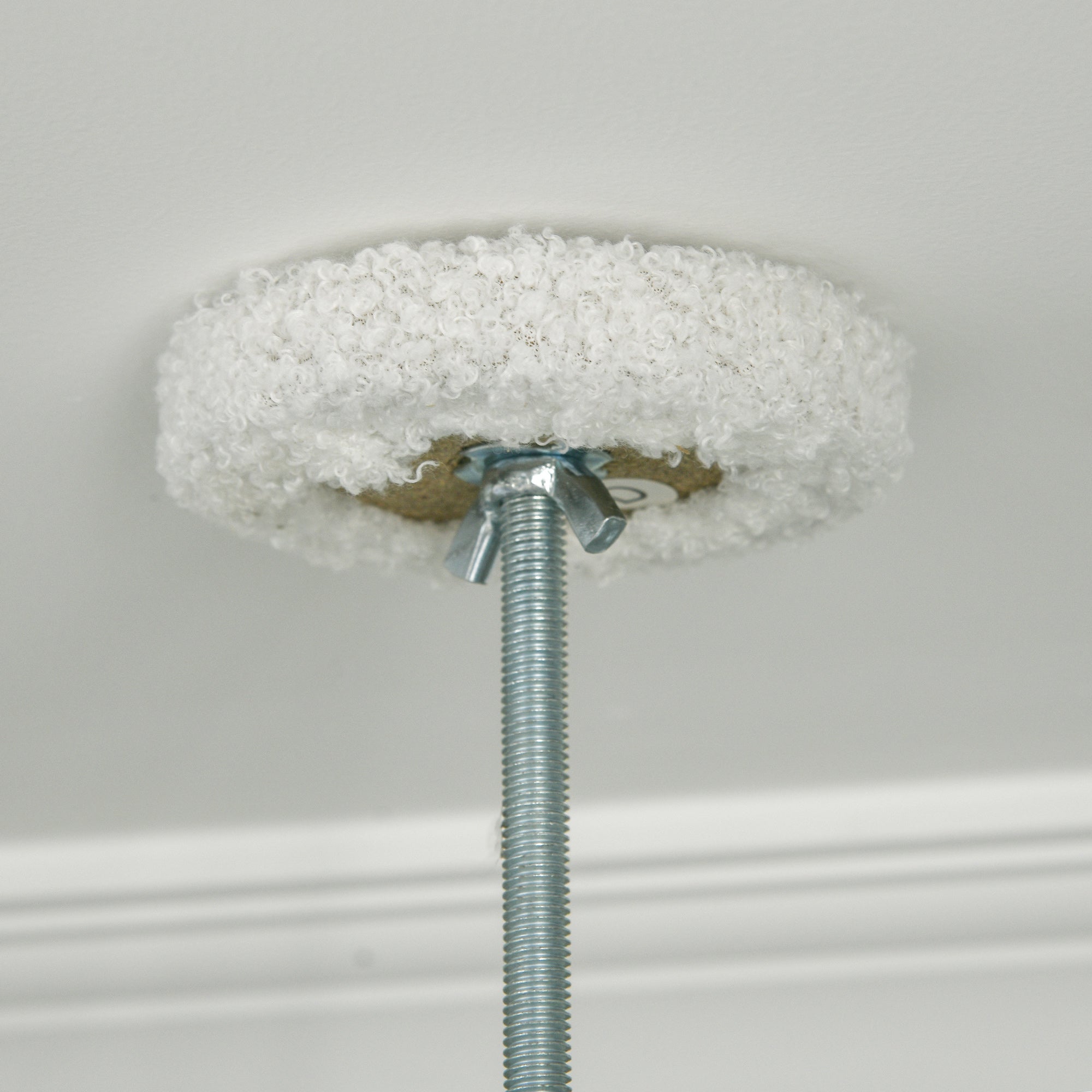 Ceiling Cat Scratching Post, Cat Gym with Adjustable Pole from 225-255 cm, Ball, Platforms and Whale-Shaped Base, White