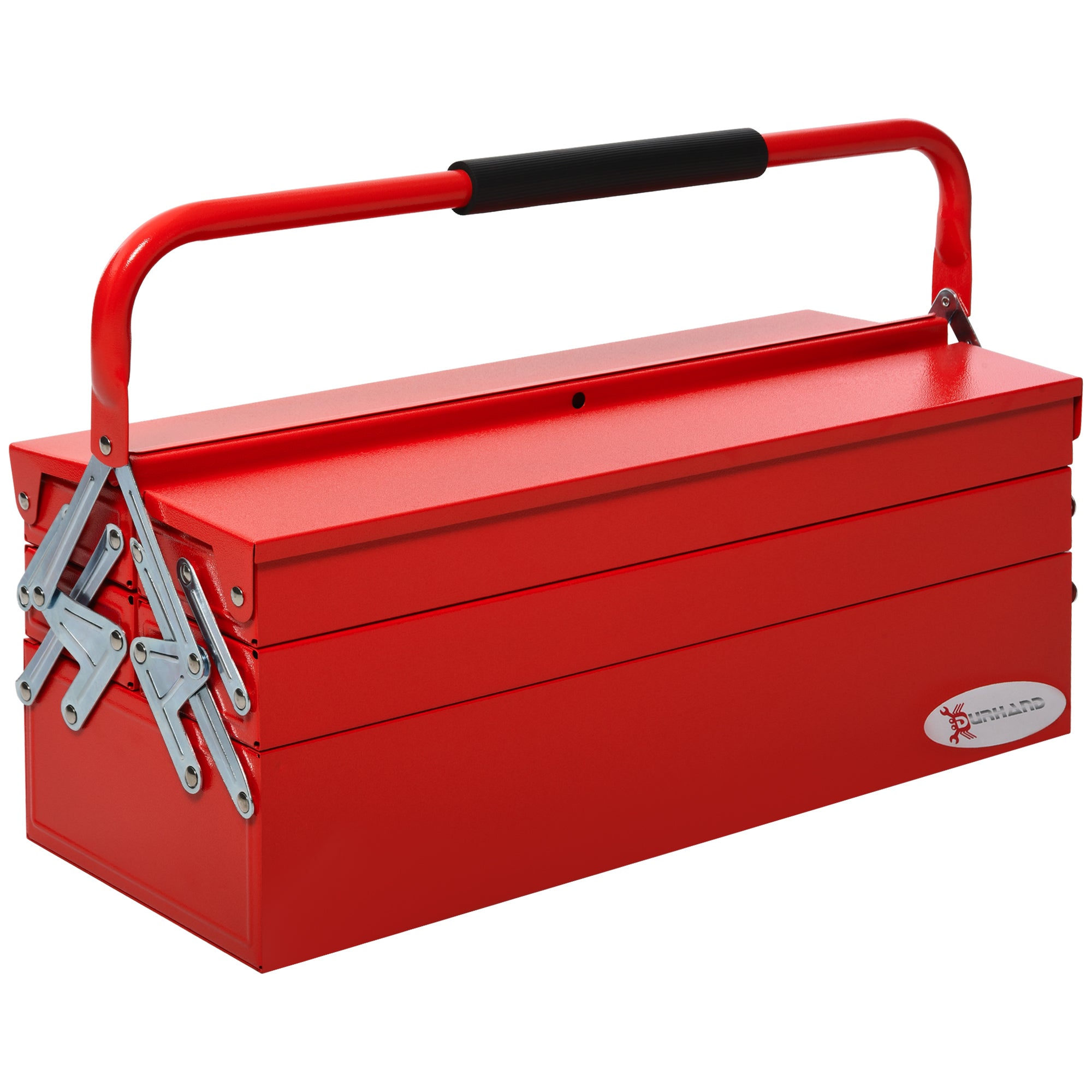 Tool Box Toolbox 5 Compartments Foldable Steel (SPCC) Red 56 x 20 x 41 cm