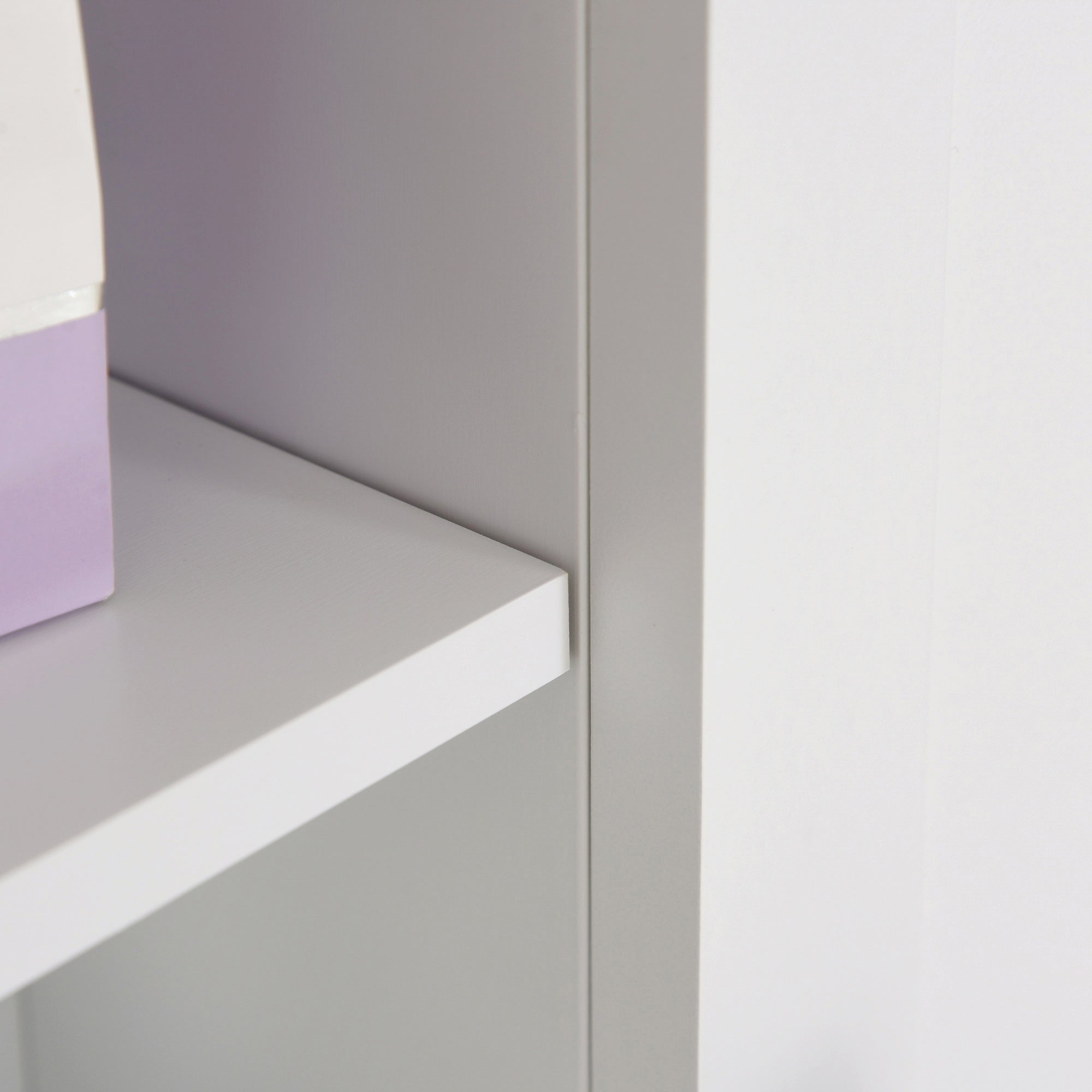 Bathroom Wall Cabinet Multifunctional Space-Saving Cabinet with 3 Open Levels 1 Door Adjustable Shelf Anti-tip 53x14.5x50.5 cm White