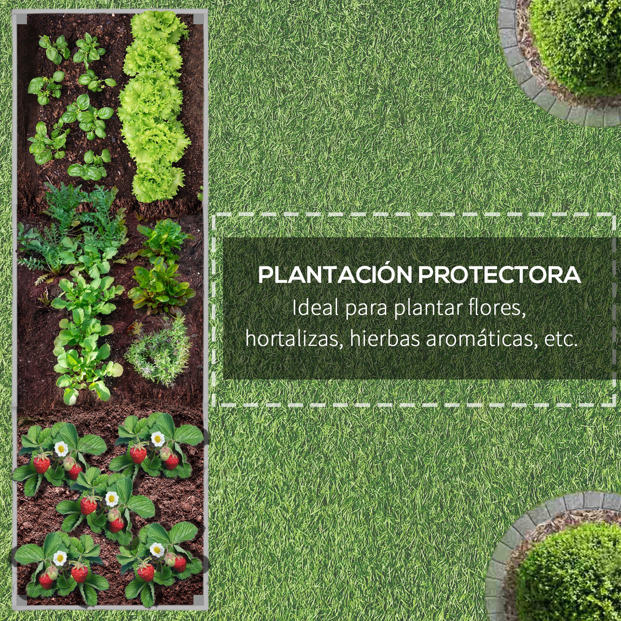 Large Outdoor Planter with Wheels Wooden Planter with Non-Woven Fabric Planter and Drainage System for Growing Flowers Plants on Balcony Terrace 96x30.6x30 cm Light Gray