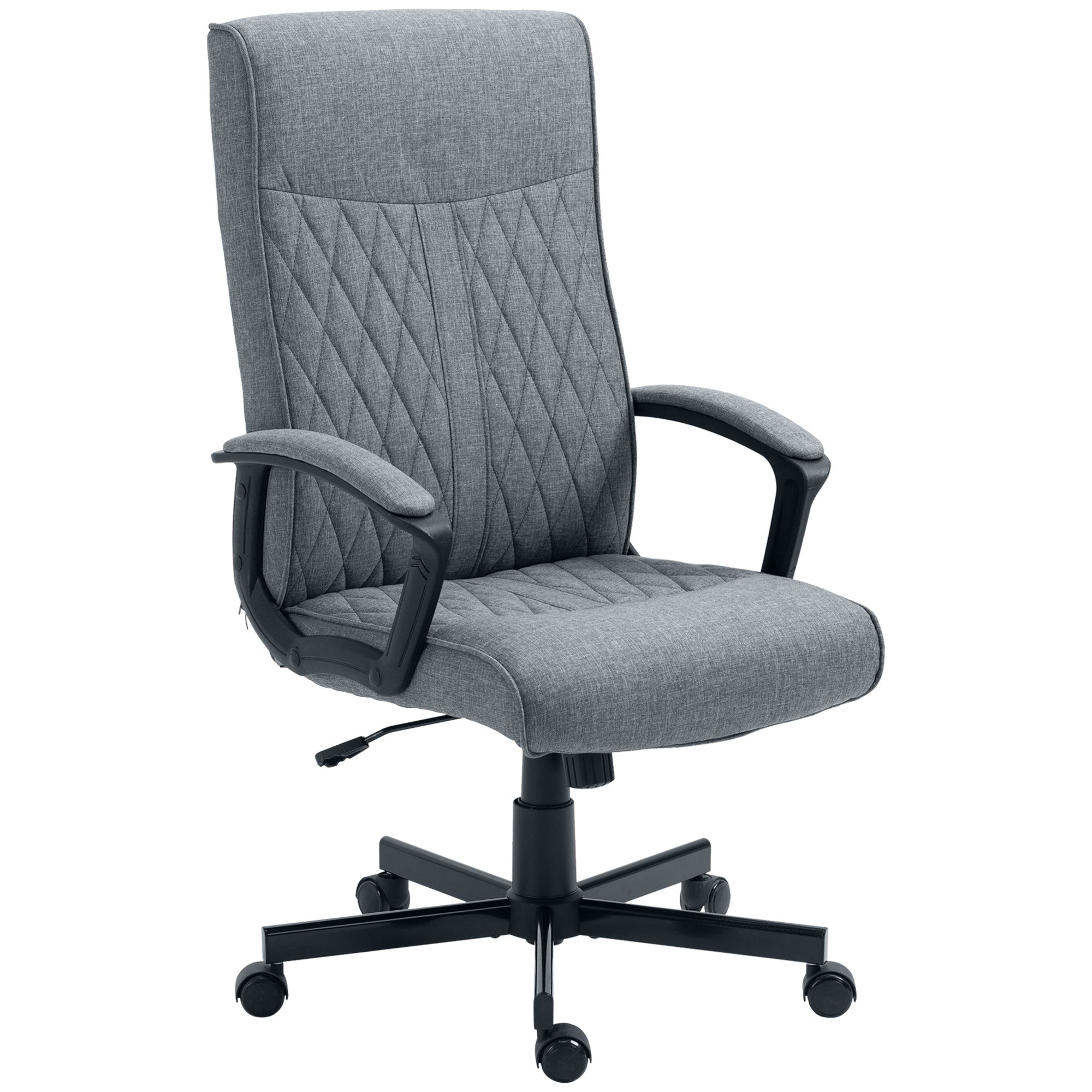Office Chair with Tilt Function, Ergonomic Desk Chair, Height Adjustable Computer Chair, Swivel Task Chair for Office, Dark Gray