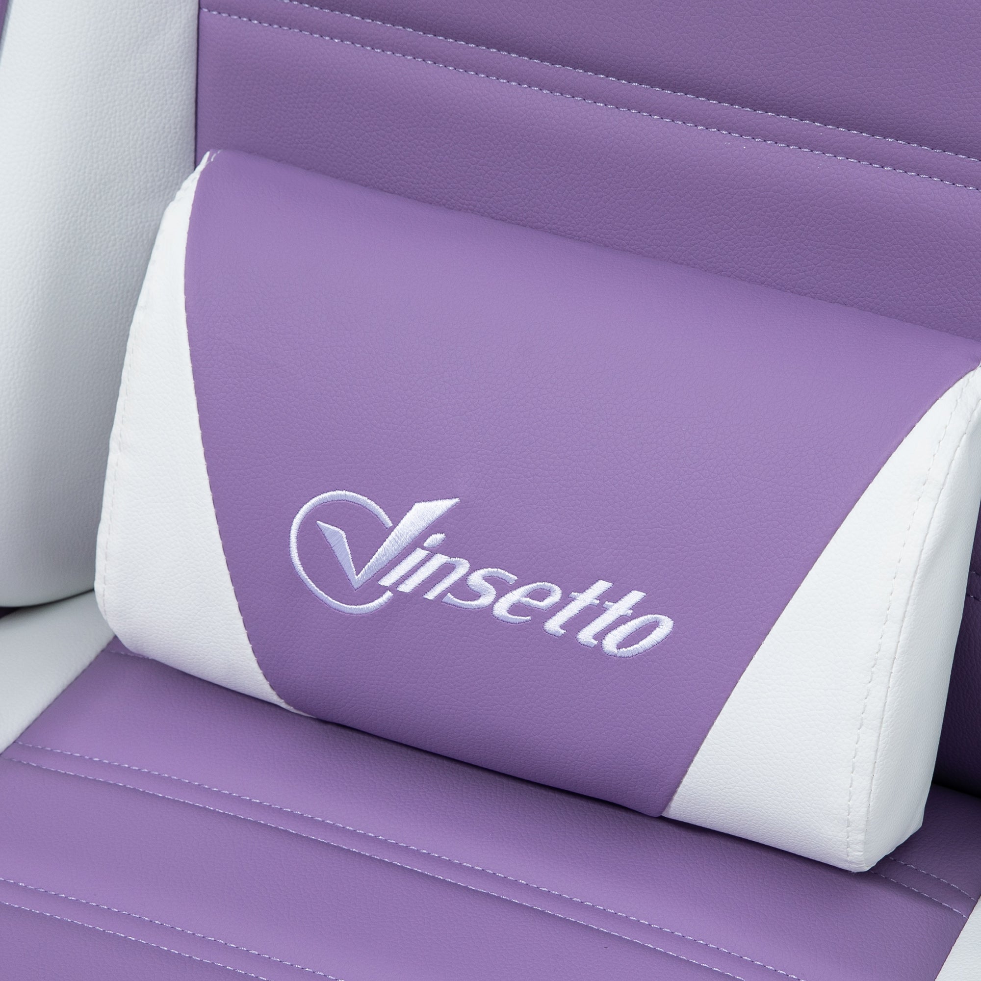 Gaming Chair Ergonomic Gamer Chair with Lumbar Support, Footrest, Gaming Seat with Rabbit Ears, Headrest, Office Chair with Adjustable Backrest Reclining Function Purple