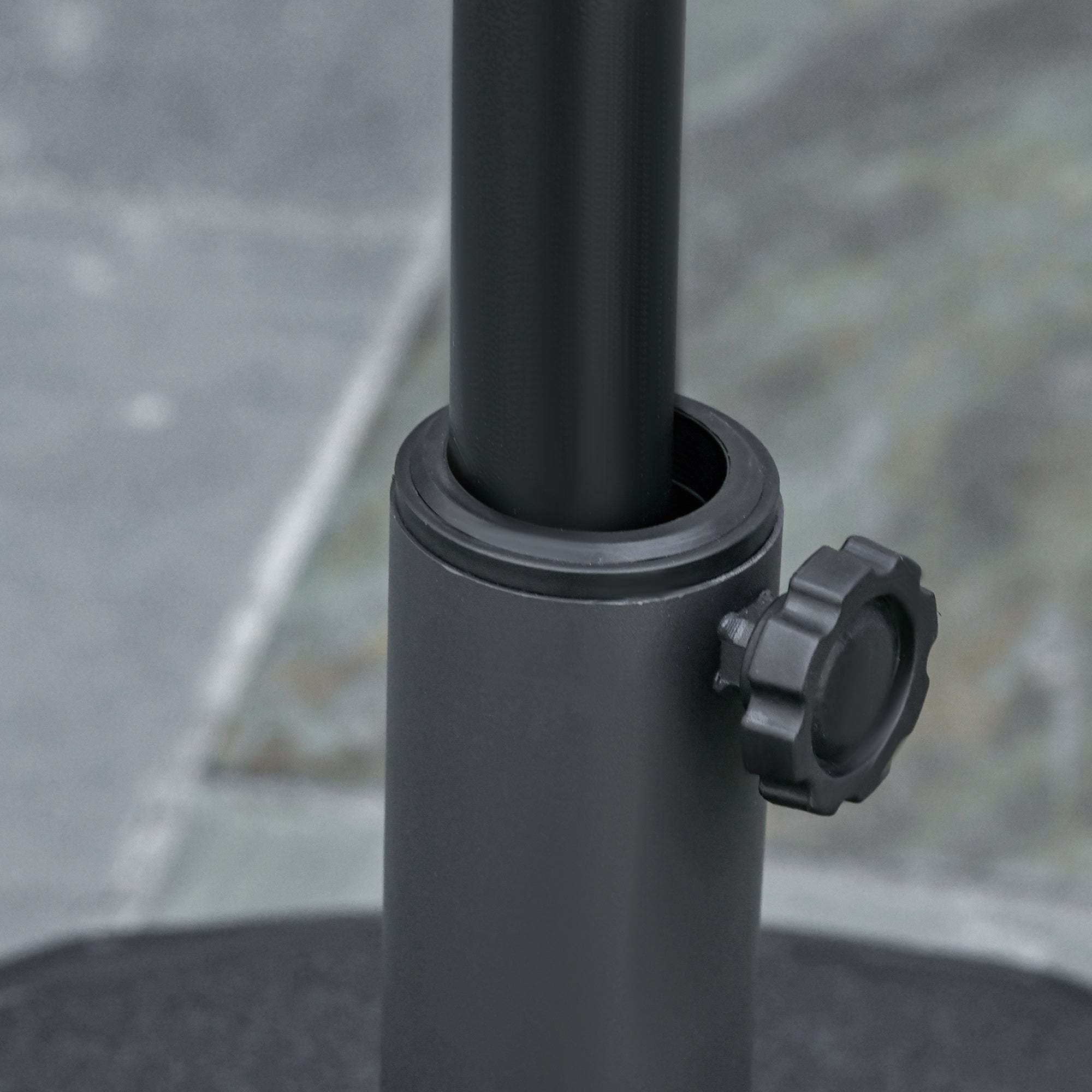 Umbrella Stand up to 40 kg Fillable Round Umbrella Stand Umbrella Holder, Umbrella Weight, Stand for Umbrella 38/48mm Pole Diameter, for Balcony, Terrace, Garden, Black