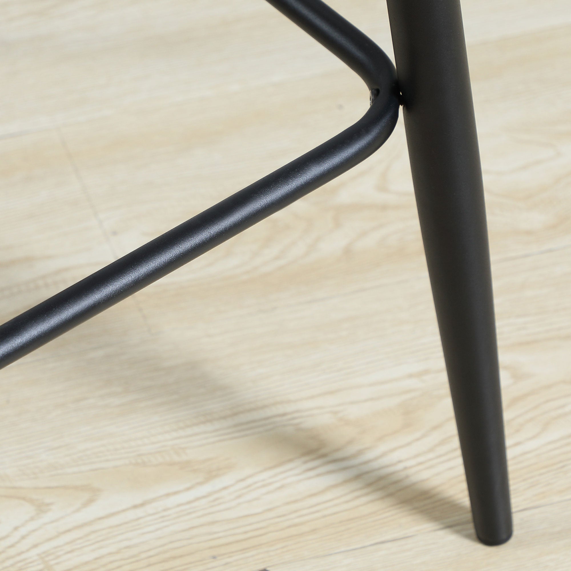 Set of 2 Bar Stools, Bistro Stools with Footrest, Bar Chairs, Velvet Cover, Kitchen Stool, Counter Stool Set with Steel Legs for Living Room, Dining Room, Gray, 42 x 47 x 105 cm