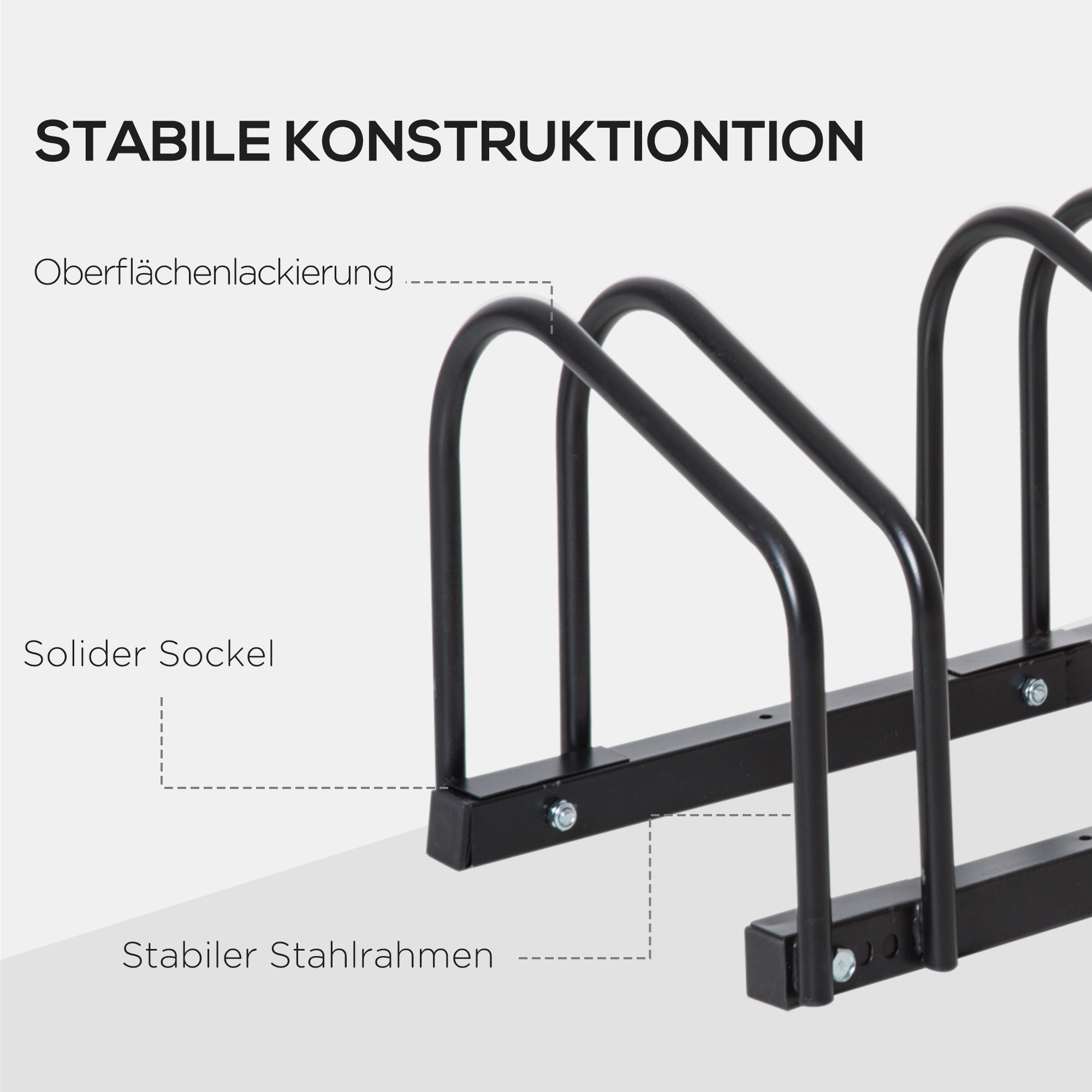 Bike Stand Bicycle Rack Multiple Stand Display Stand Bike Stand Weatherproof Durable Floor and Wall Mount Steel for 4 Bikes Black 110 x 33 x 27 cm