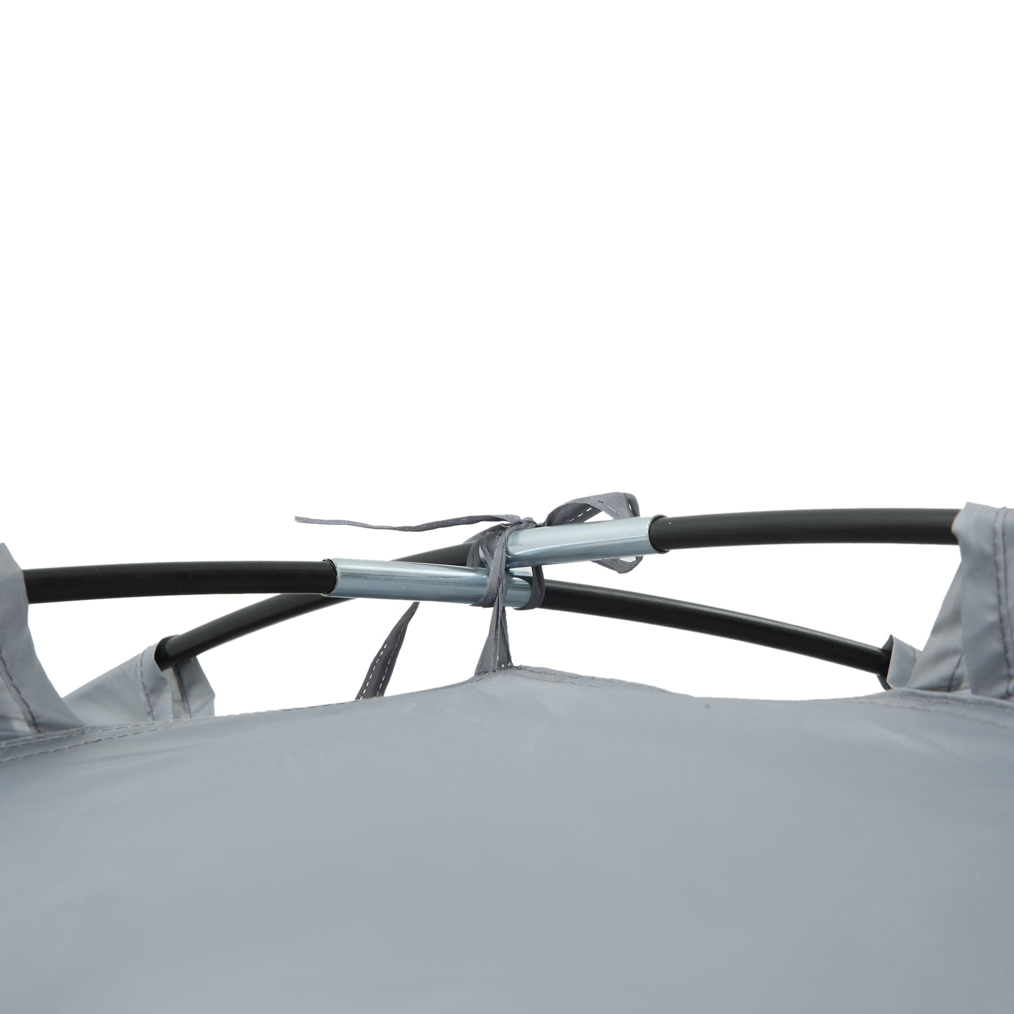 Camping Tent for 2-3 People Fiberglass Zippered Door Mesh Windows incl. Carrying Bag Dome Tent 190T Faux Leather 2000mm Fiberglass Grey