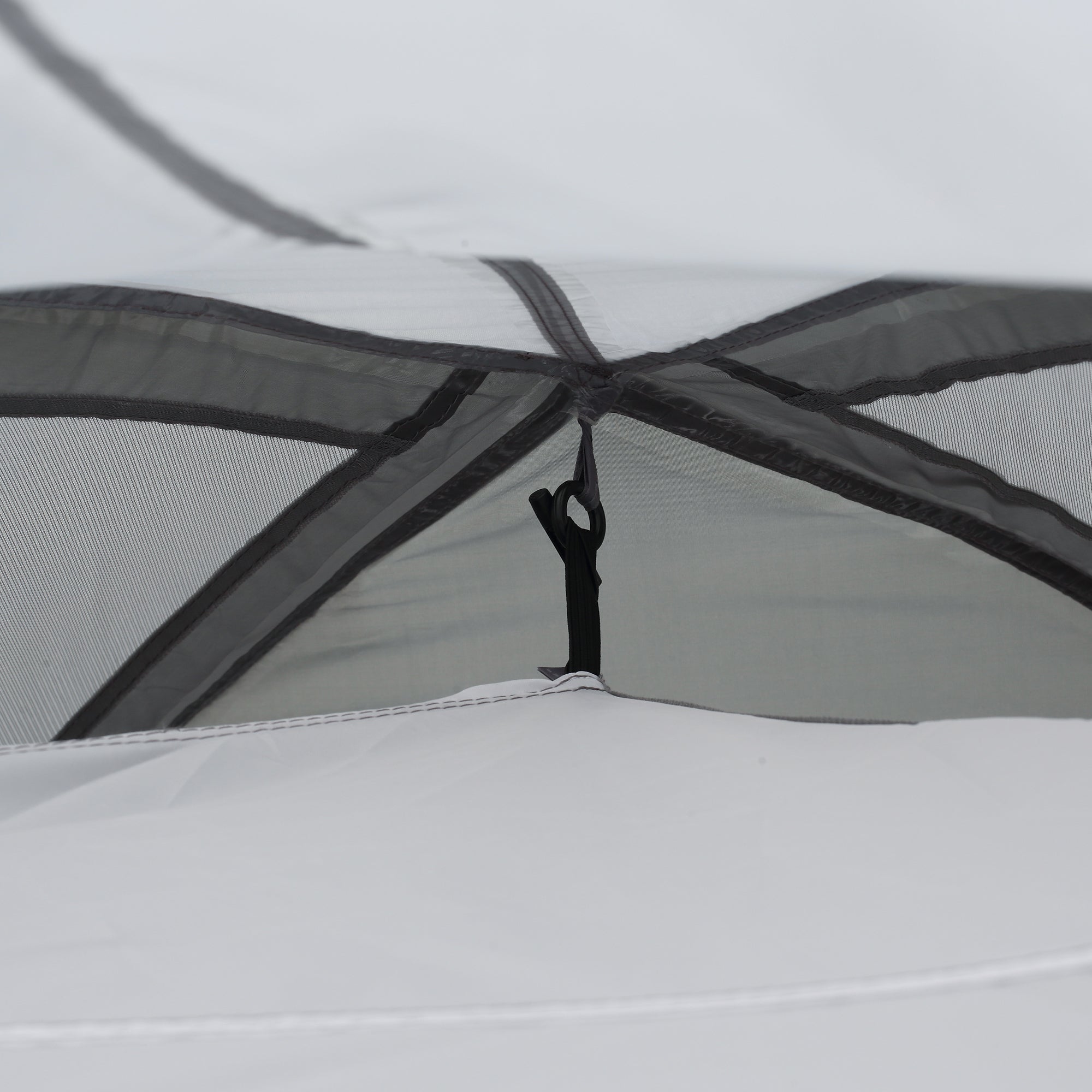 Camping Tent for 2-3 People Fiberglass Zippered Door Mesh Windows incl. Carrying Bag Dome Tent 190T Faux Leather 2000mm Fiberglass Grey