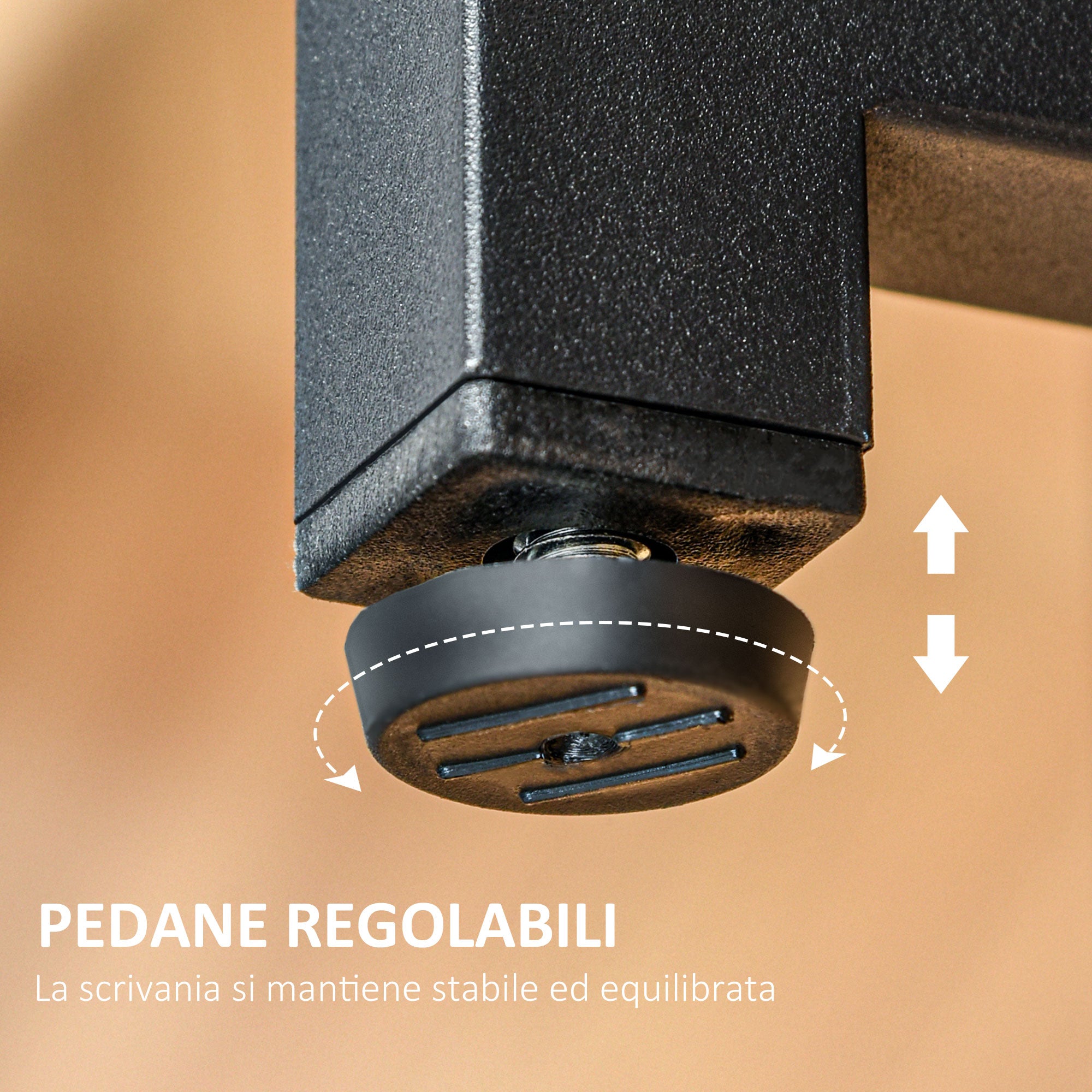 Double Desk with Shelves and Monitor Shelf in Industrial Style, Desk with Space-Saving Bookshelf for Office and Study in Metal and MDF, 200x53x100cm, Brown