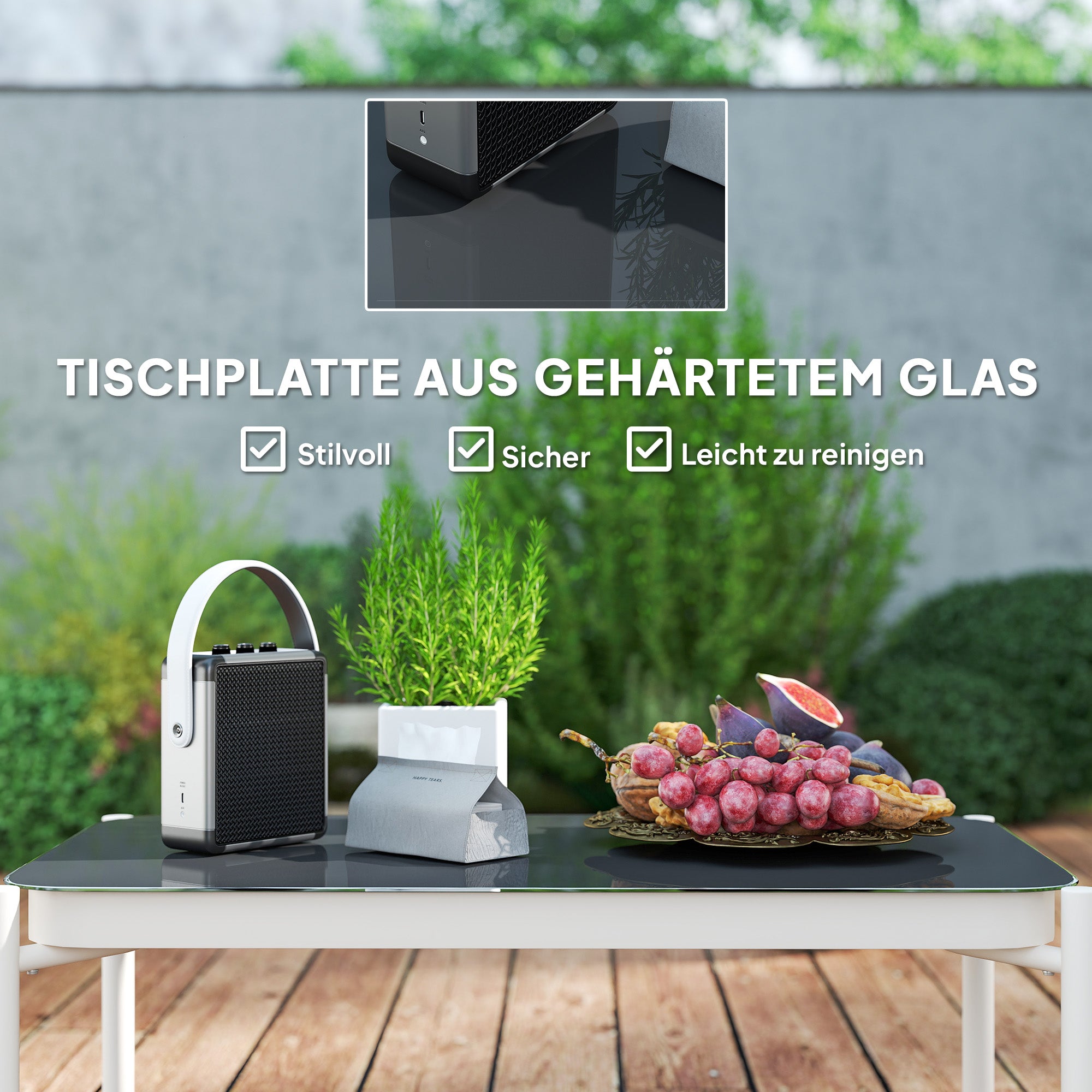 Rattan Garden Furniture Set Lounge Set with 2-Seater Sofa Armchair Glass Table Cushions Weatherproof Seating Group for 4 People Outdoor Balcony Furniture Set Patio Furniture for Garden Balcony Brown+Gray