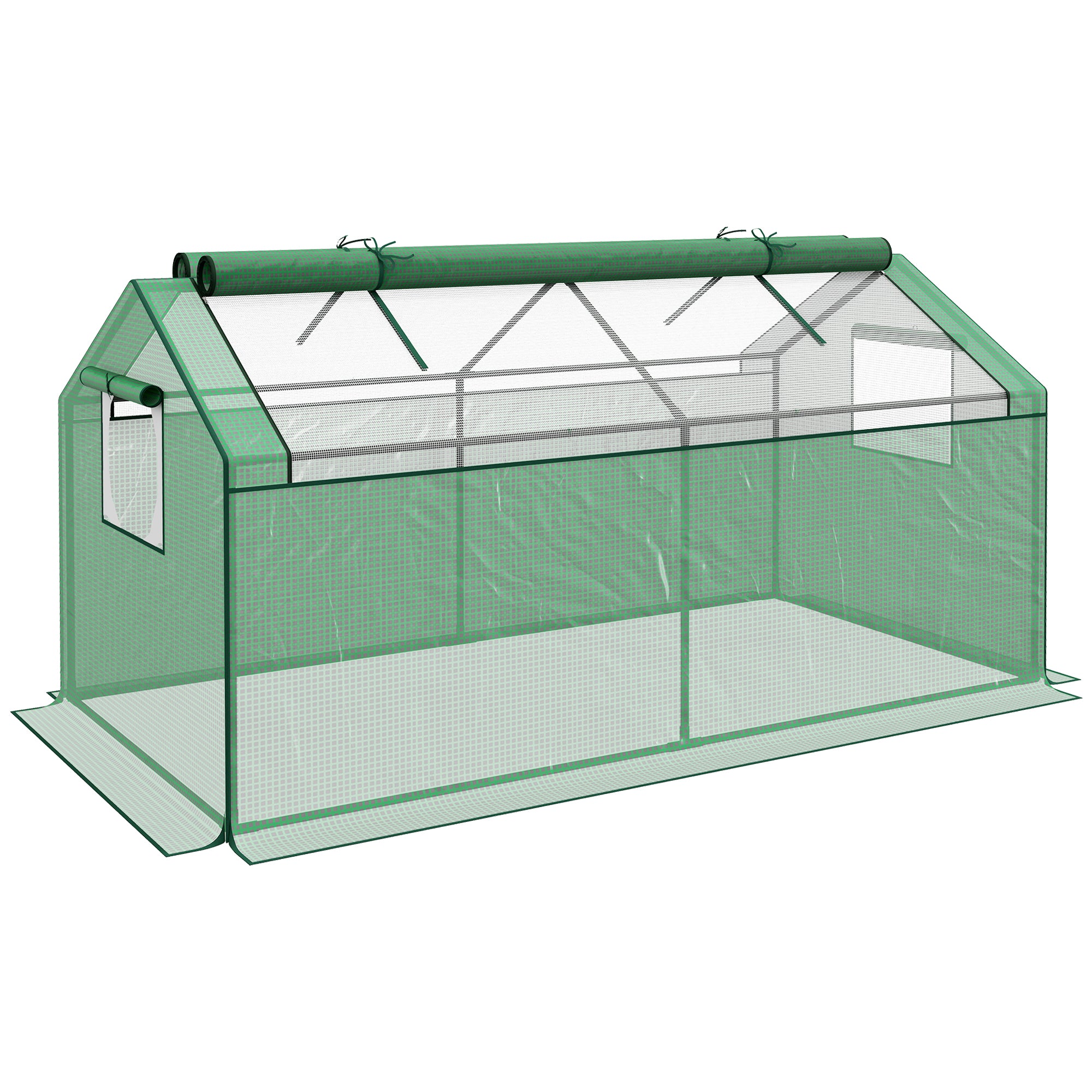 Foil Greenhouse with Window, Greenhouse with UV Protection, Tomato House, Cold Frame for Garden, Balcony, 180 x 92 x 92 cm