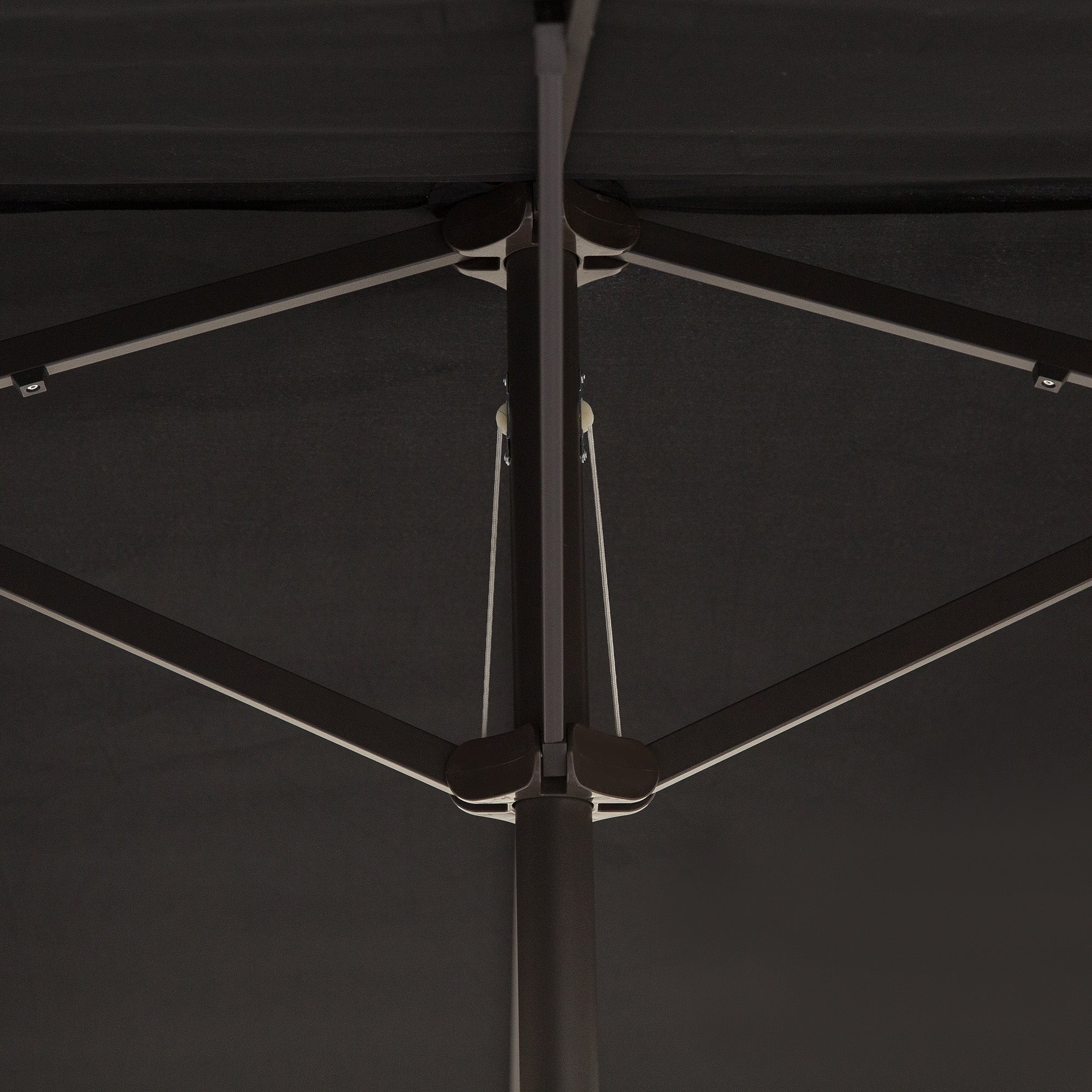 Double Sun Umbrella 455 x 265 cm, UV Protection Sunshade with Hand Crank, Balcony Beach Umbrella Windproof Crank Umbrella Sun Protection for Beach Balcony Garden, Black