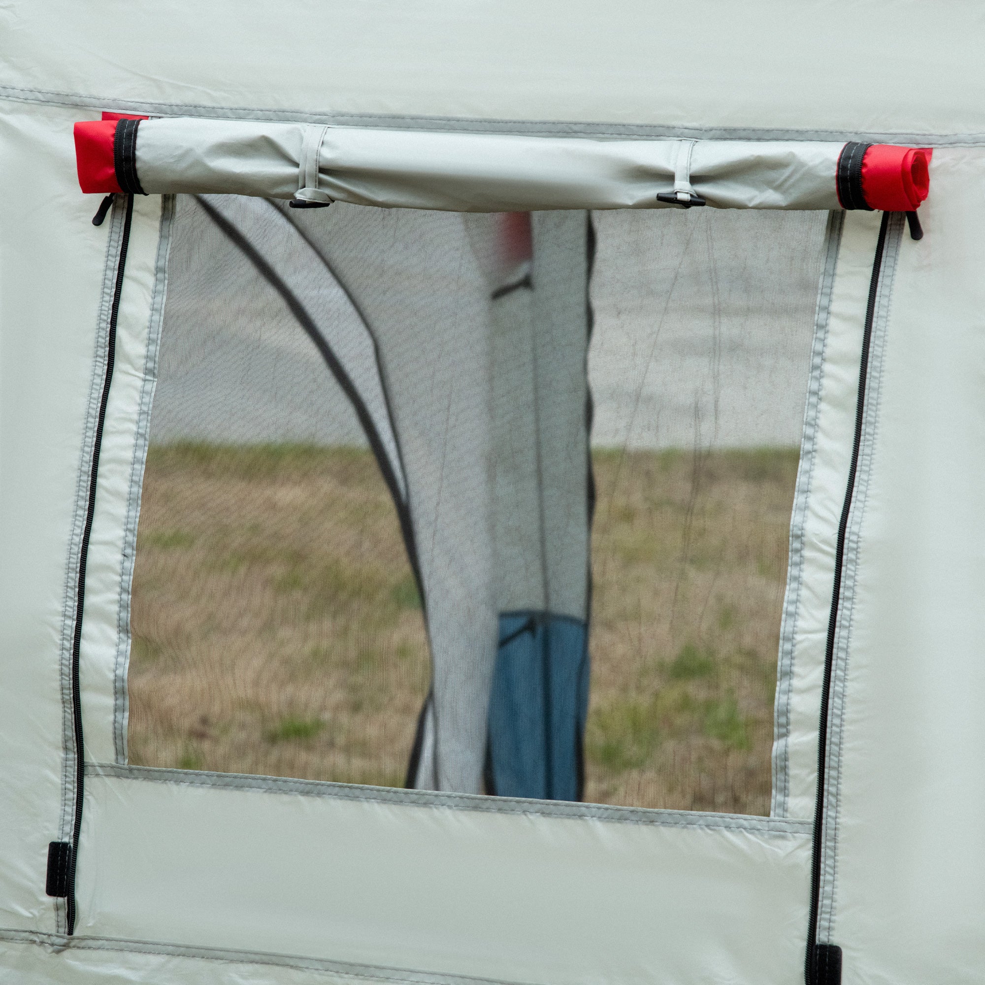 Tunnel Tent for 8 Persons, Camping Tent with Sleeping Cabin, Living Room, Family Tent with Carrying Bag, Groundsheet, Group Tent with 3 Doors, 2000 mm Hydrostatic Head, Blue