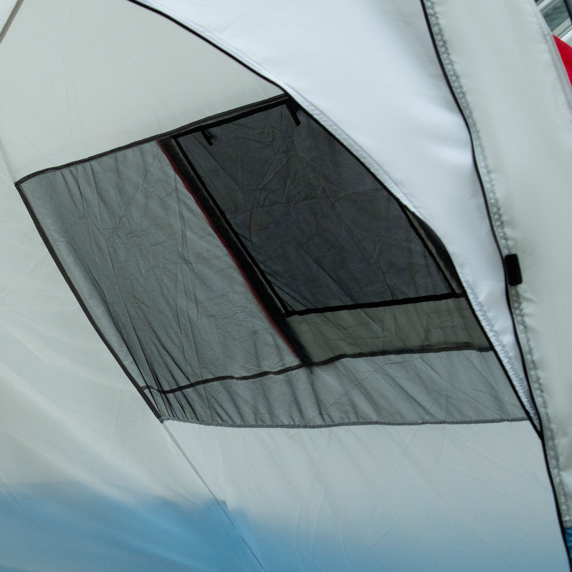 Tunnel Tent for 8 Persons, Camping Tent with Sleeping Cabin, Living Room, Family Tent with Carrying Bag, Groundsheet, Group Tent with 3 Doors, 2000 mm Hydrostatic Head, Blue