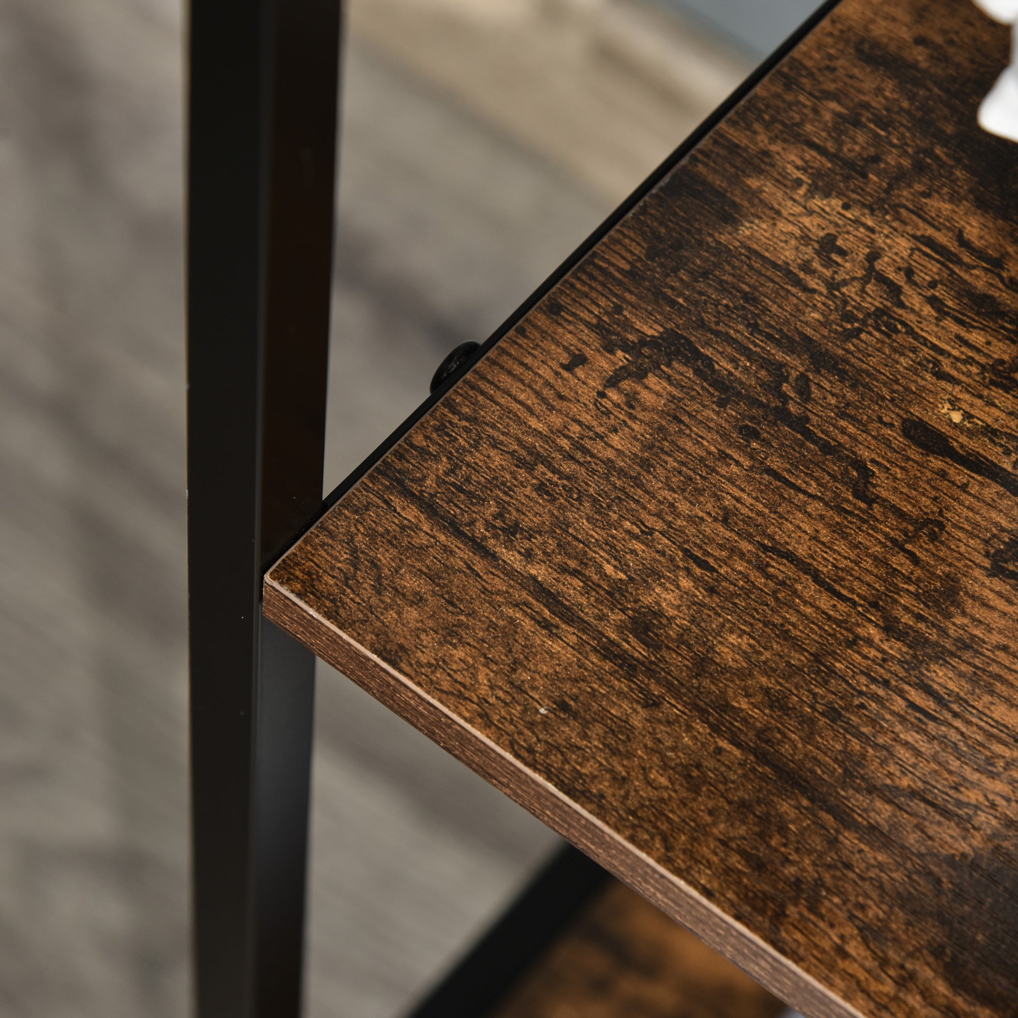 Chest of Drawers Storage Cabinet with 3 Fabric Drawers, 2 Open Shelves, Dresser Cabinet with Metal Frame for Bedroom, Living Room Brown