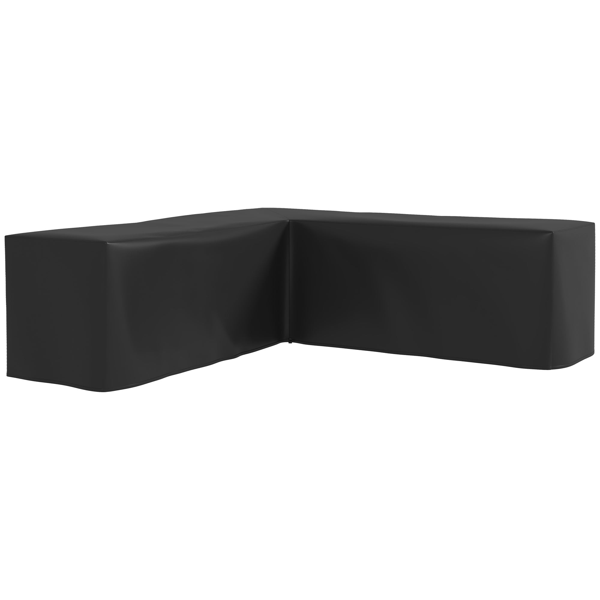 Waterproof Protective Cover Corner Garden Sofa 420D Oxford Fabric Outdoor Waterproof UV-resistant Cover 250W x 250D x 79H cm, Black