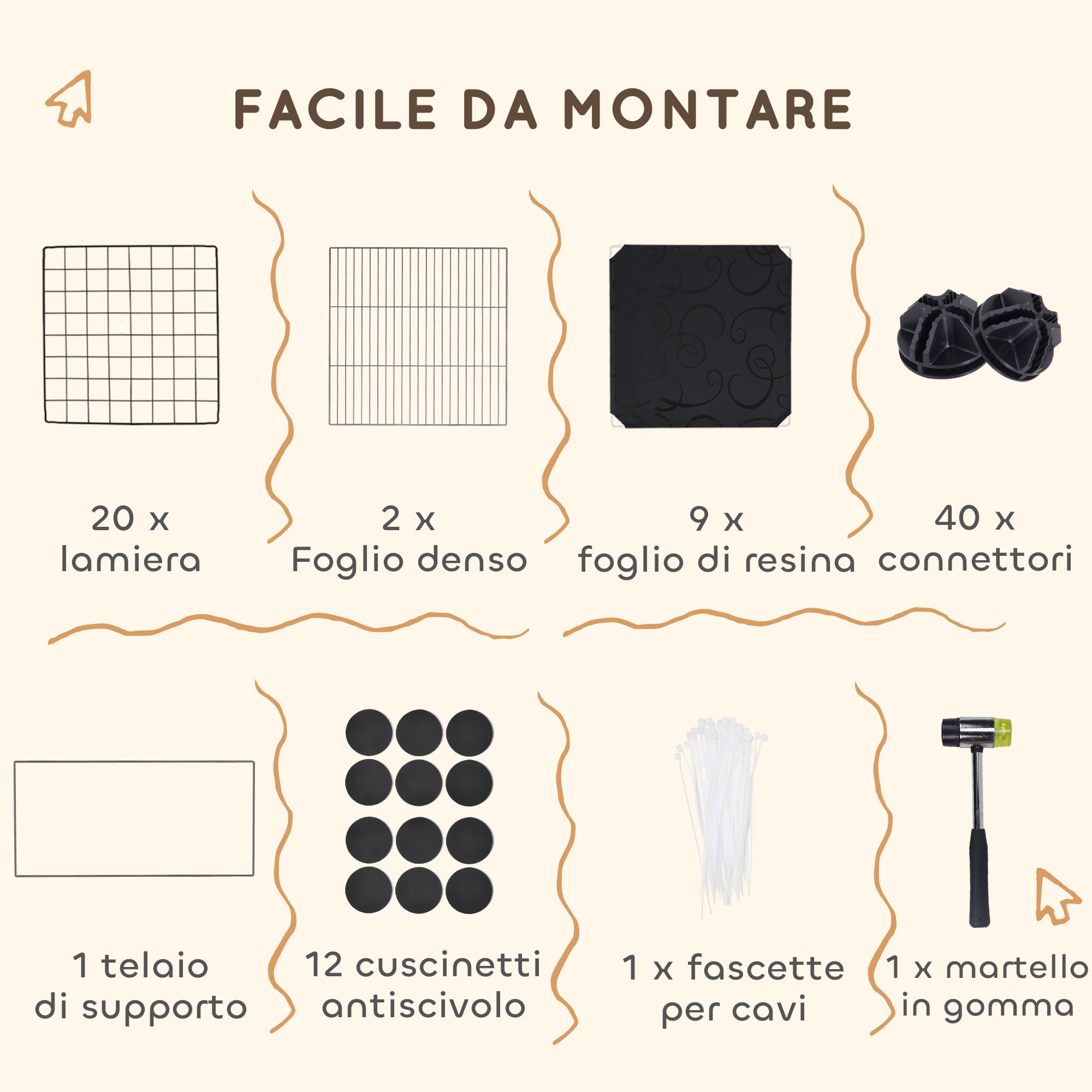 Modular Small Animal Cage with 2 Raised Houses, Indoor Rabbit Fence, Guinea Pig and Hedgehog Cage with 31 Panels, Black