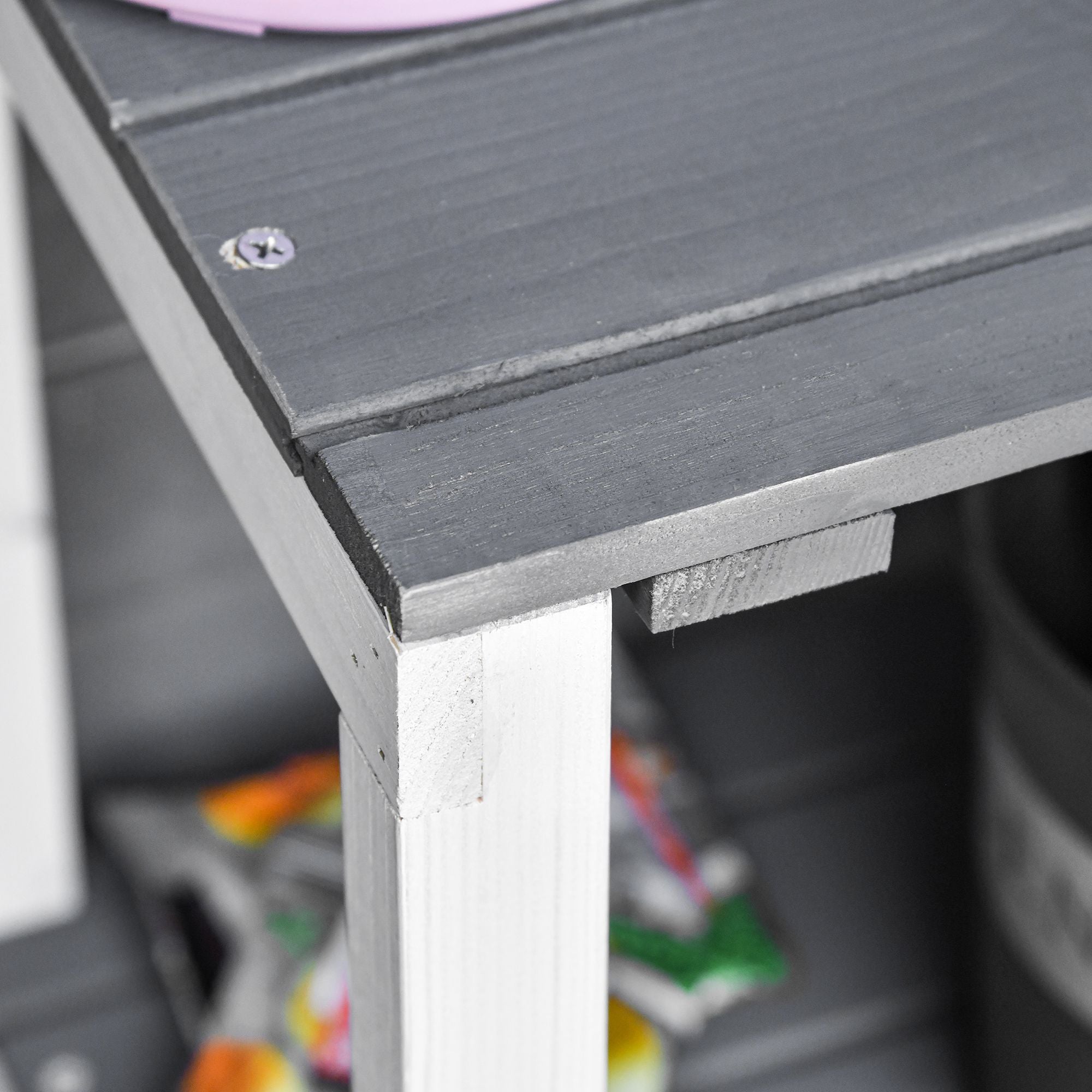 Garden Cabinet Tool Shed with 2 Doors Tool Cabinet with Asphalt Roof Garden Storage Cabinet Anti-dumping Design with Ground Nails Fir Wood Gray+White 139 x 75 x 160 cm