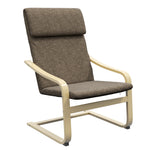 Recliner Chair, Relax Chair, Armchair with Headrest, Rocking Chair, Dining Chair with Linen Look for Living Room, Brown 65 x 69 x 98cm