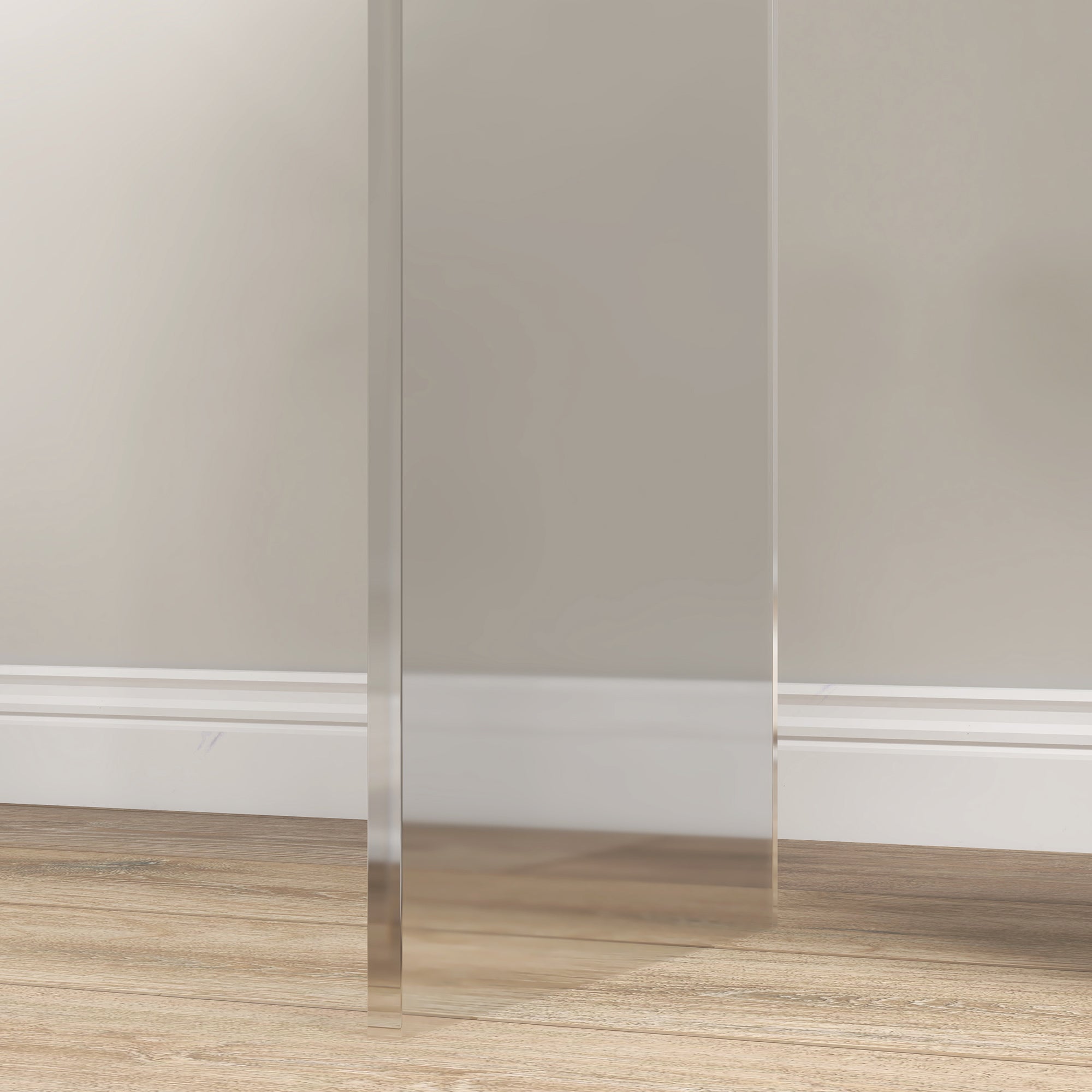 U-Shaped Acrylic Coffee Table, Modern Table with Smooth Edges and Rounded Corners, 53.5x30.5x53.5 cm, Transparent