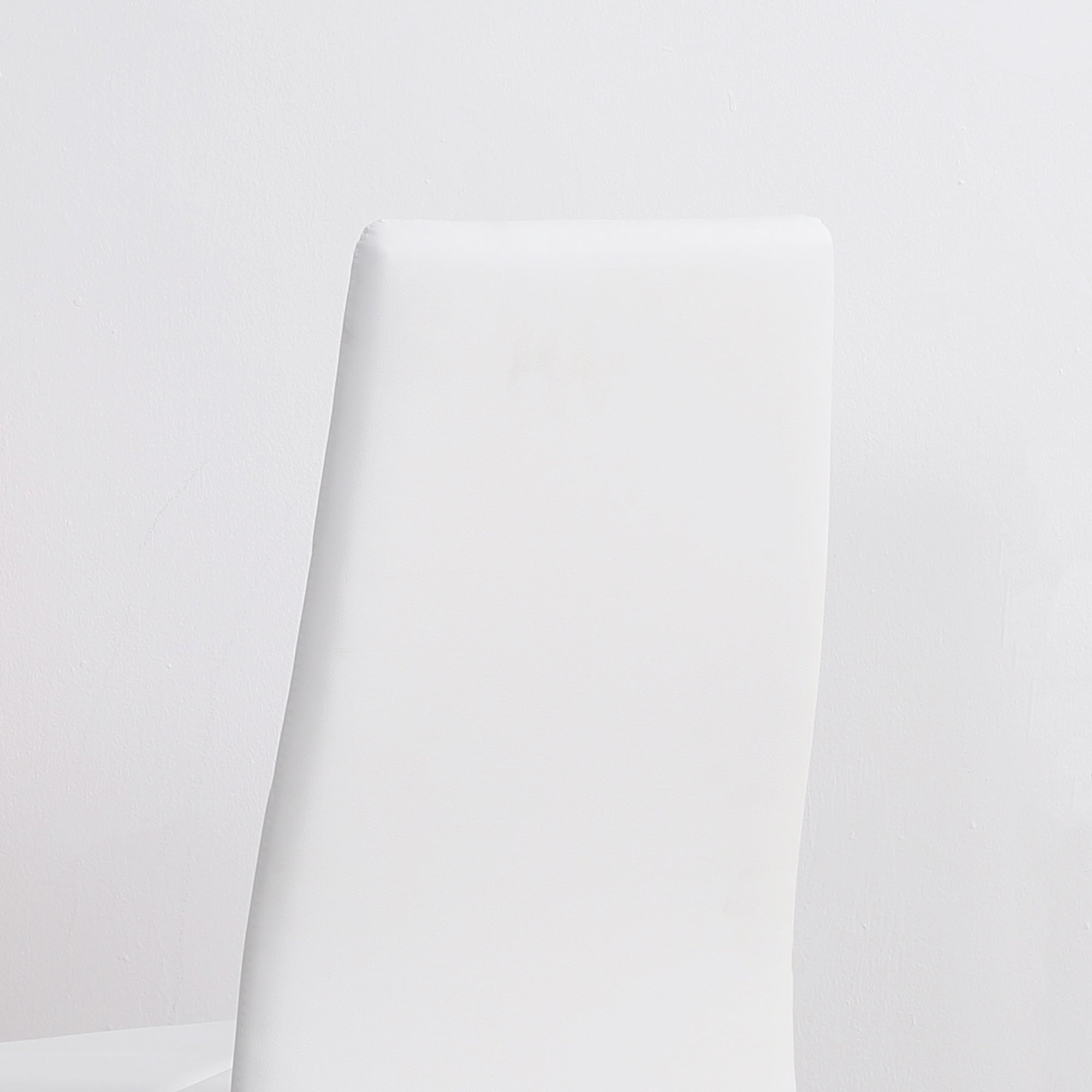 Set of 4 Nordic Dining Chairs Upholstered Kitchen Chairs with Faux Leather Steel Legs Load 120 kg for Living Room 41x50x97 cm White