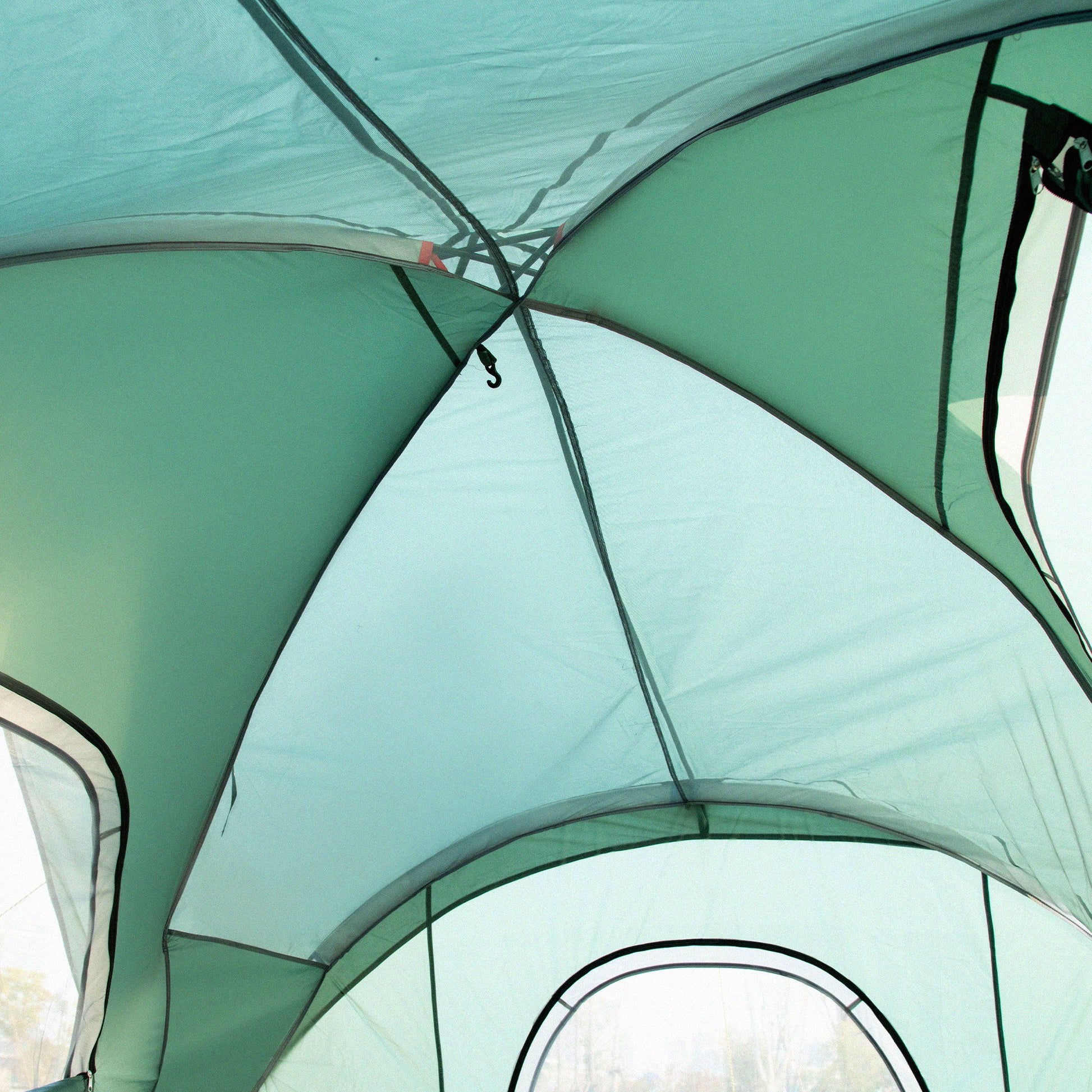 Camping Tent for 5-6 People Stable Waterproof Family Tent with Entrance Window Pack Bag, Tent with 3000mm Water Column Tunnel Tent for Camping Travel Garden, Green