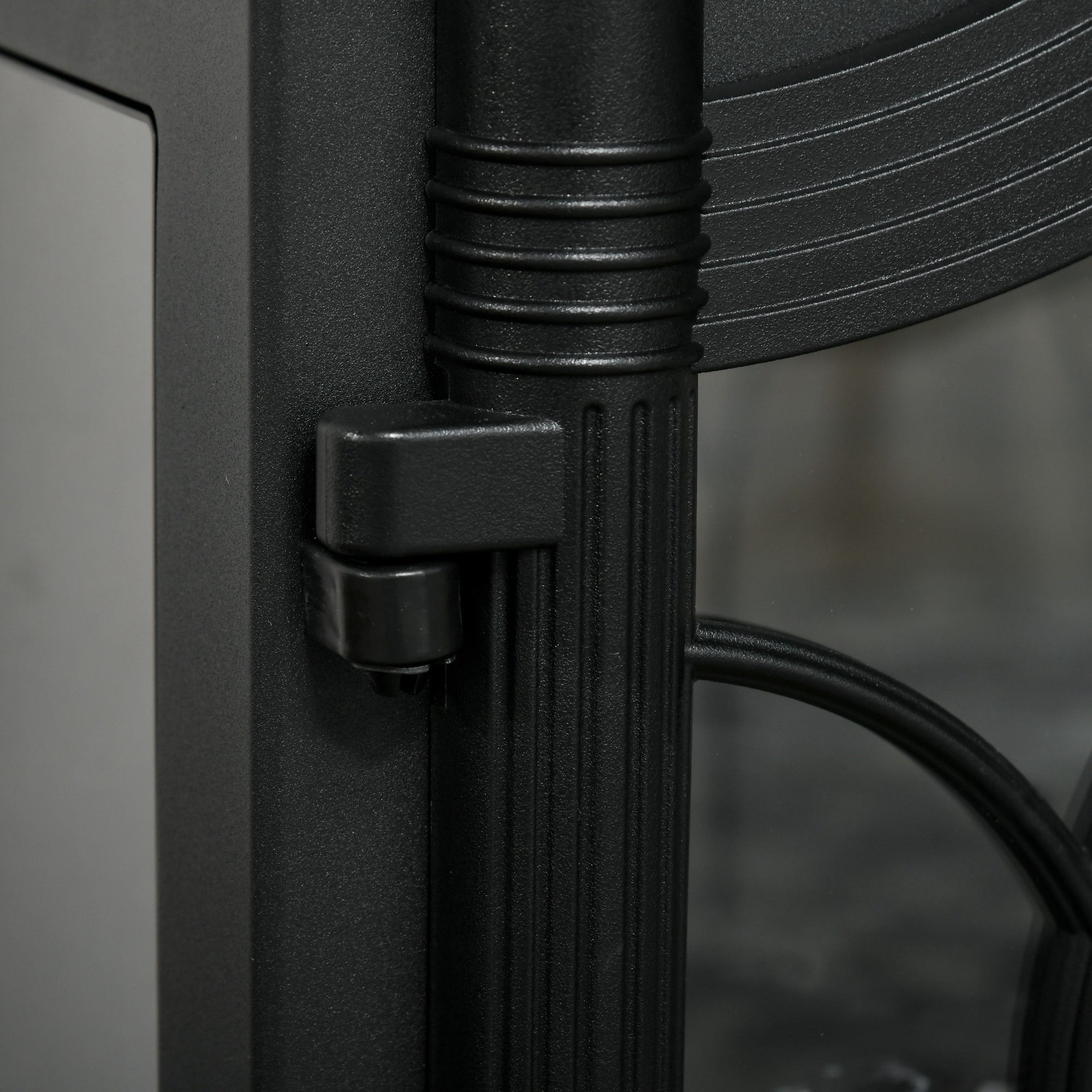 1000W/2000W Electric Fireplace Free Standing Decorative Fireplace with Adjustable Temperature Low Consumption Overheat Protection 3D Flame Effect for Room 15-30 m² Black