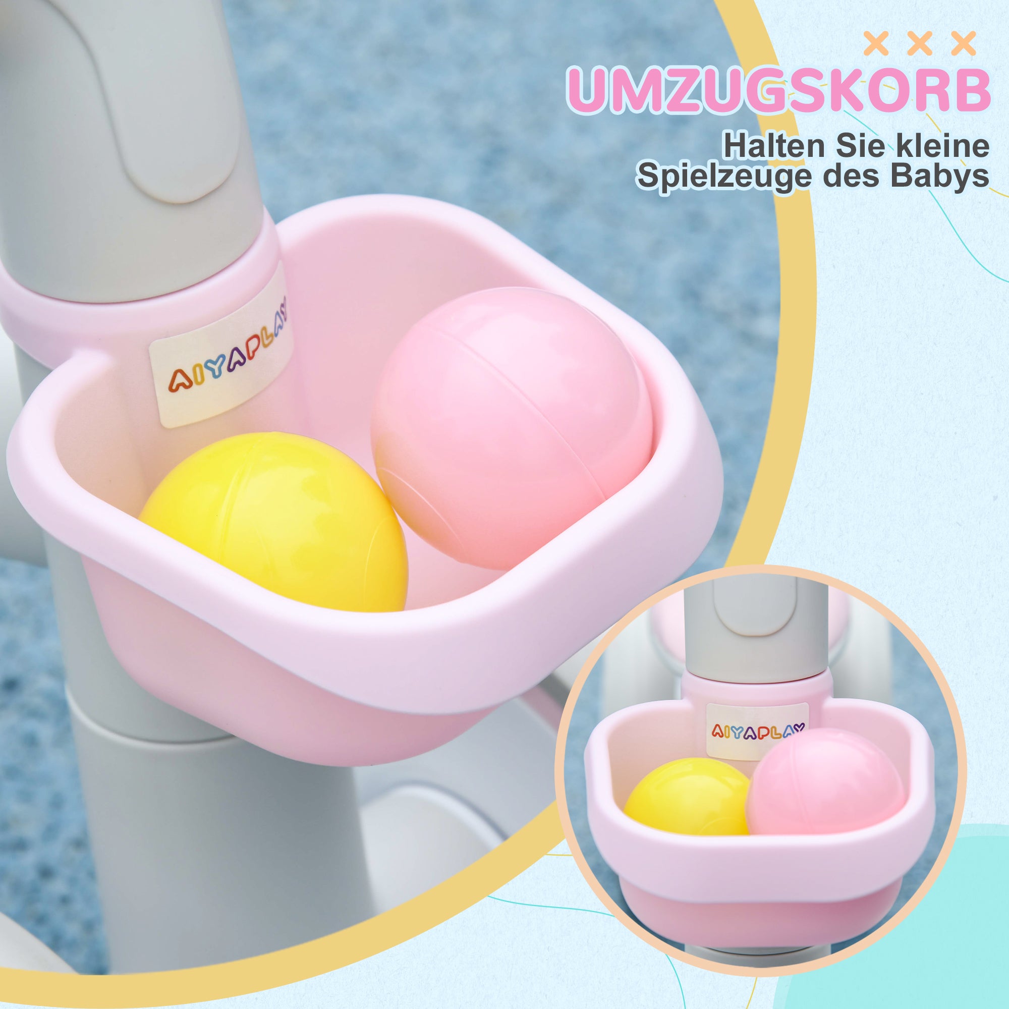 Kids Balance Bike from 1 Year Baby up to 20 kg Toddler bike with TPU wheels Basket Adjustable seat Saddle Children's Balance Bike Gifts for Boys Girls Toys Pink+White