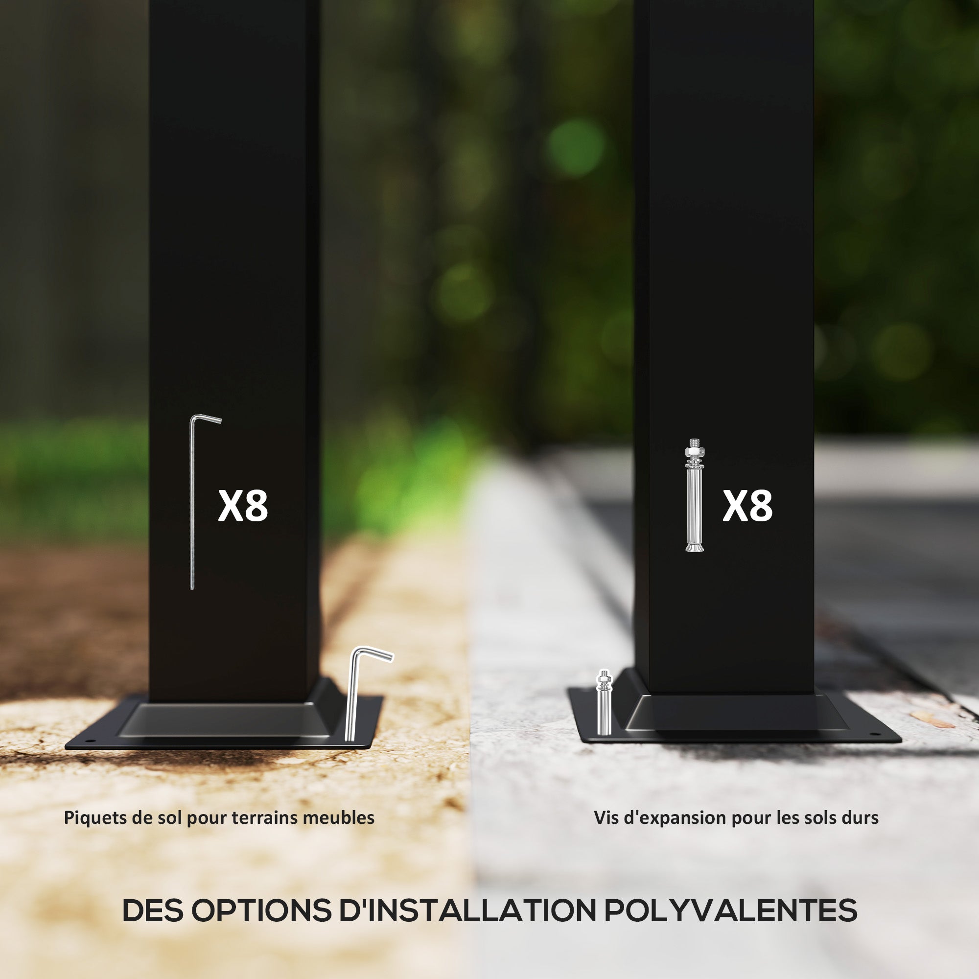 Retractable Pergola 3 x 3 m (approx. 9'9" x 9'9") – 180 gsm Polyester, UPF30+, Magnetic Fixing, Gray