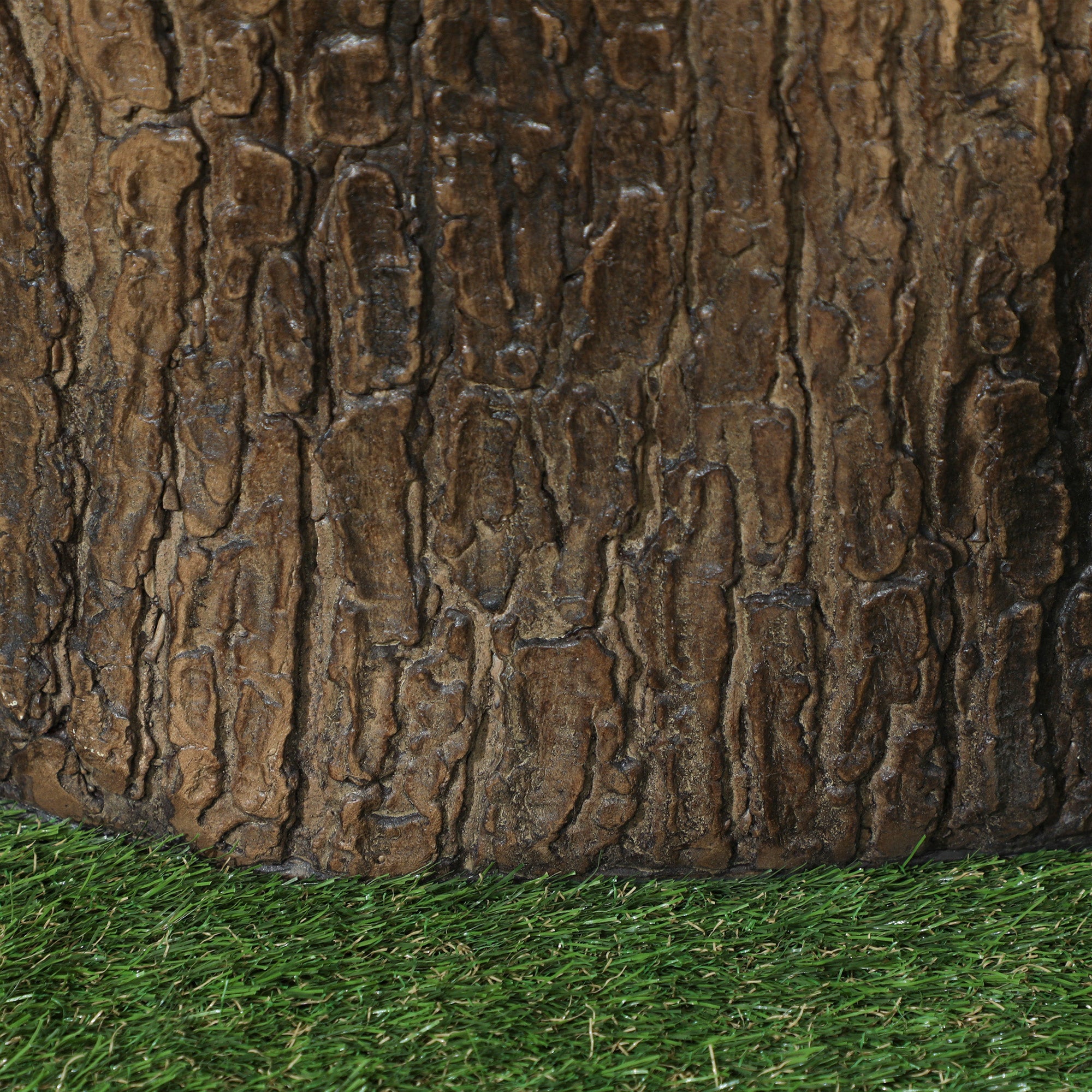 Decorative Garden Tree Trunk Ø38x42 cm Natural Style in Magnesium Oxide Use as Side Table Stool or Plant Stand Indoor and Outdoor