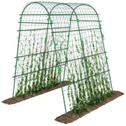 Metal Trellis Rustproof Plant Trellis for Climbing Plants Cucumbers Trellis 144 x 167 x 206 cm Garden Trellis Plant Trellis for Tomatoes, Vegetables, Flowers Climbing Plants Black