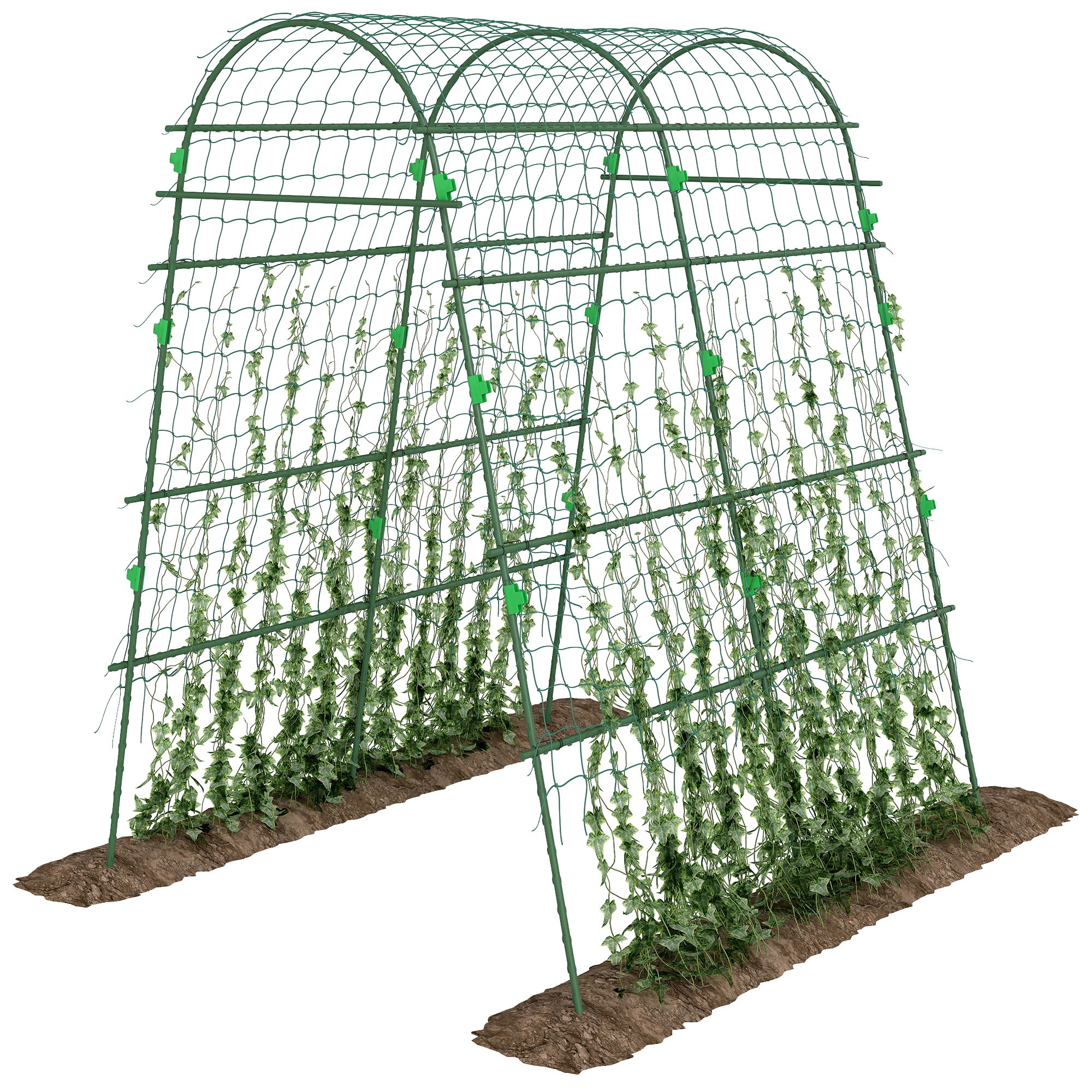 Metal Trellis Rustproof Plant Trellis for Climbing Plants Cucumbers Trellis 144 x 167 x 206 cm Garden Trellis Plant Trellis for Tomatoes, Vegetables, Flowers Climbing Plants Black