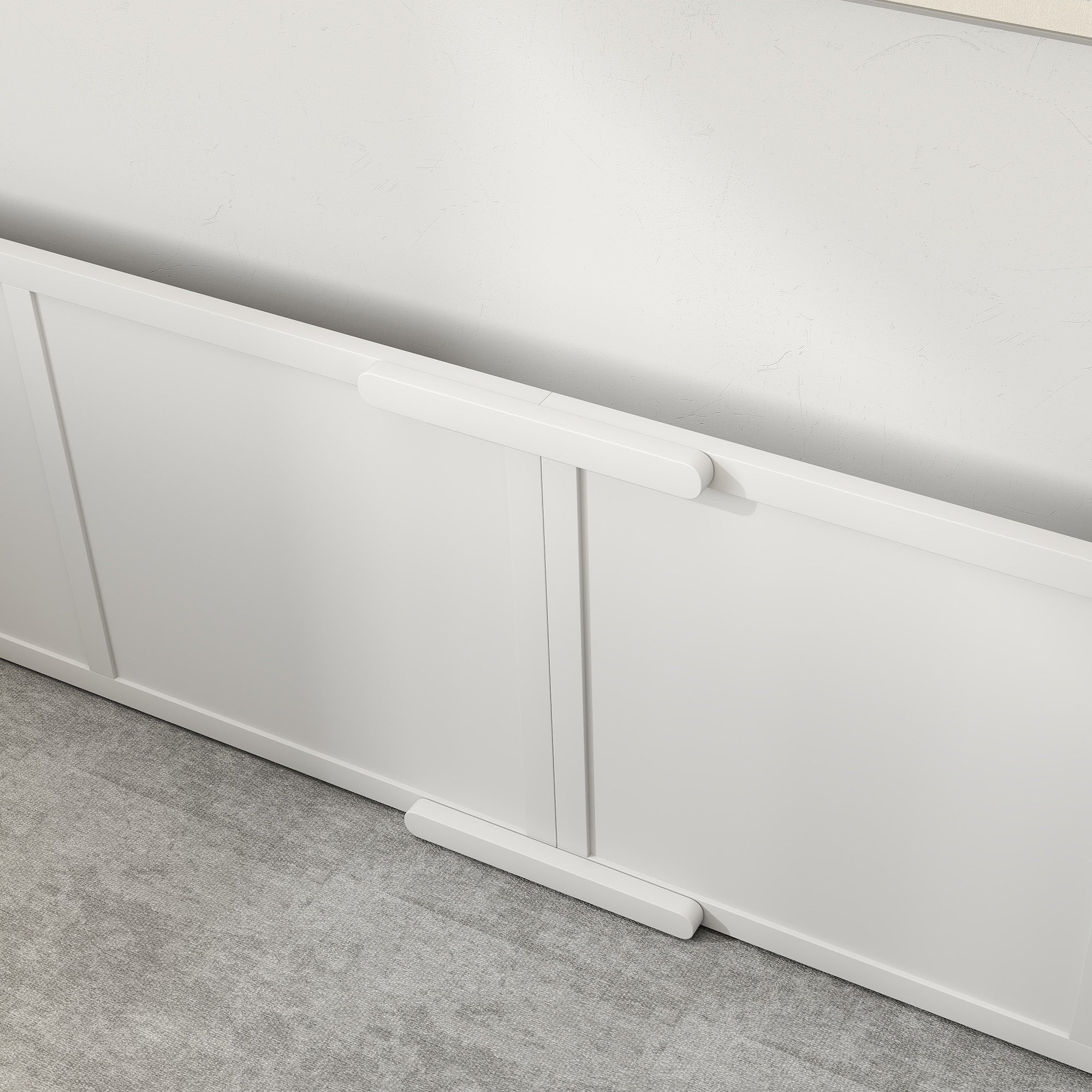 Whelping Box for Puppies, Puppy Pen with Adjustable Door, Non-Slip Dog Playpen, Puppy Playpen, Puppy Whelping Box for Small to Large Dogs, 196x96x48 cm, White