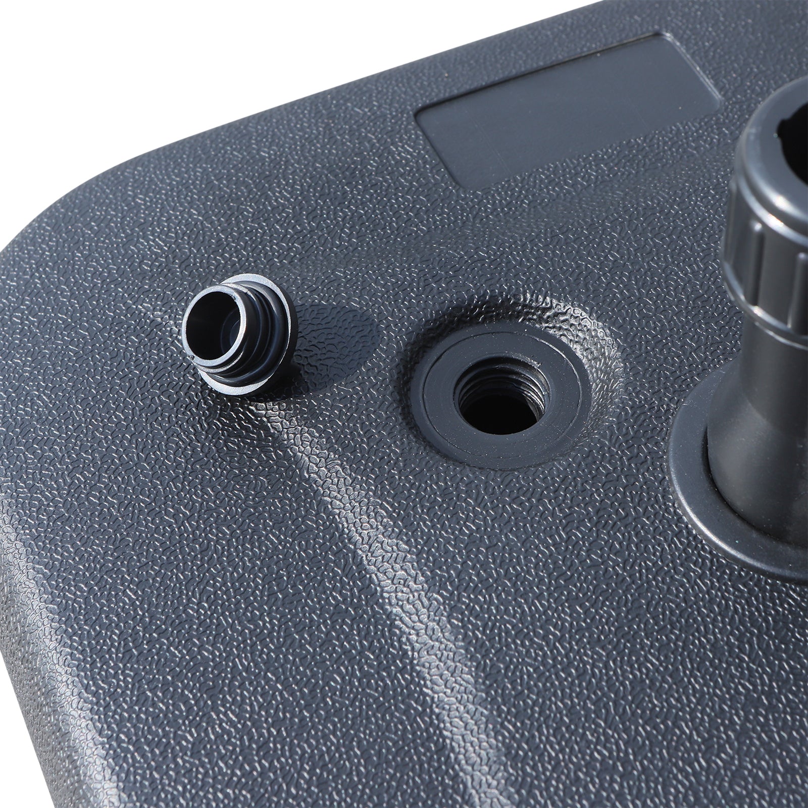 Umbrella Stand Base Fillable with Sand Water Rounded Corners HDPE Plastic Black 46 x 45 x 26 cm up to 30 kg Net Weight 1.6Kg