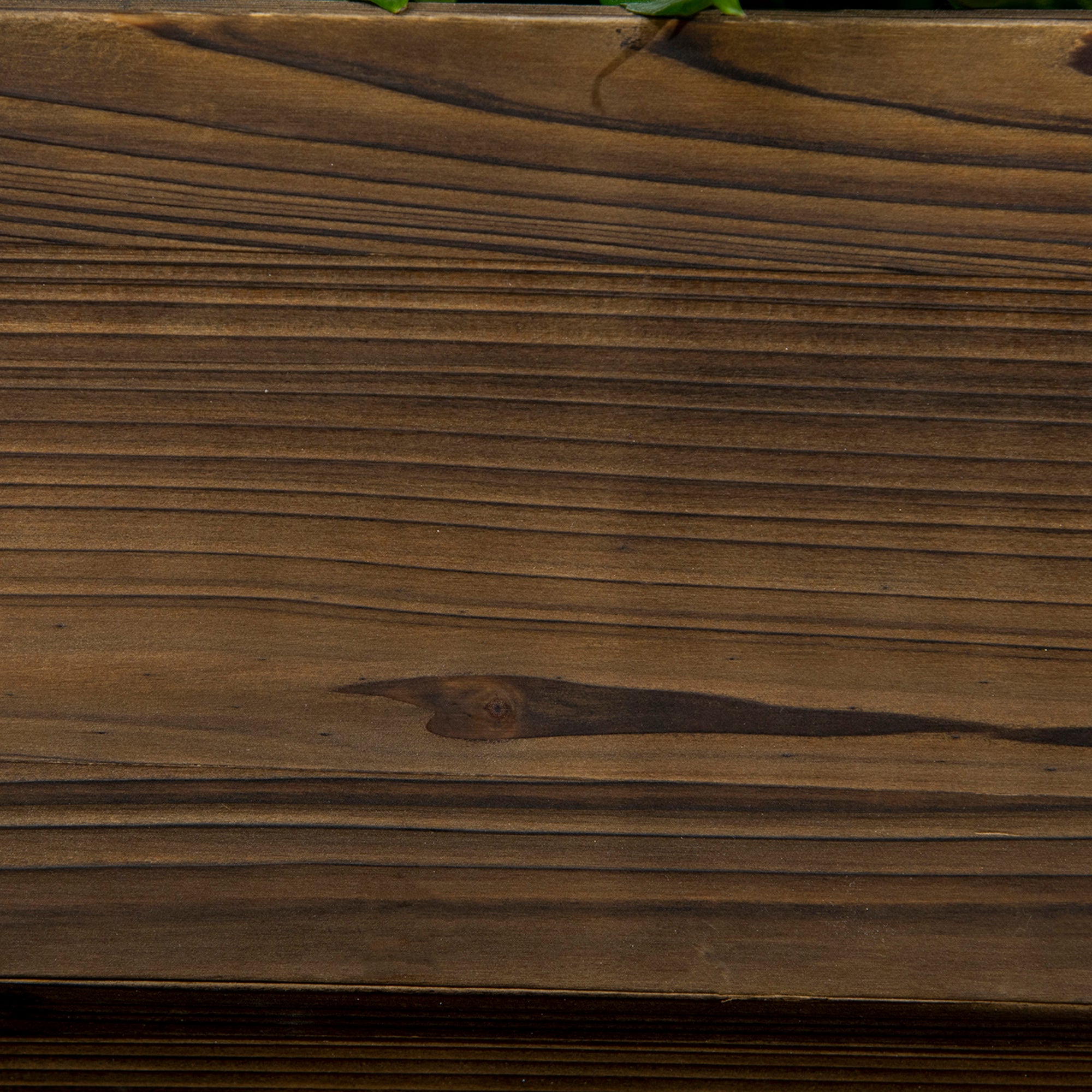 Raised Bed in Wooden Cart Design, Flower Box Wood, Plant Cart, Plant Stand for Garden and Terrace, Supports up to 50 kg, Charcoal, 120 x 53 x 55 cm