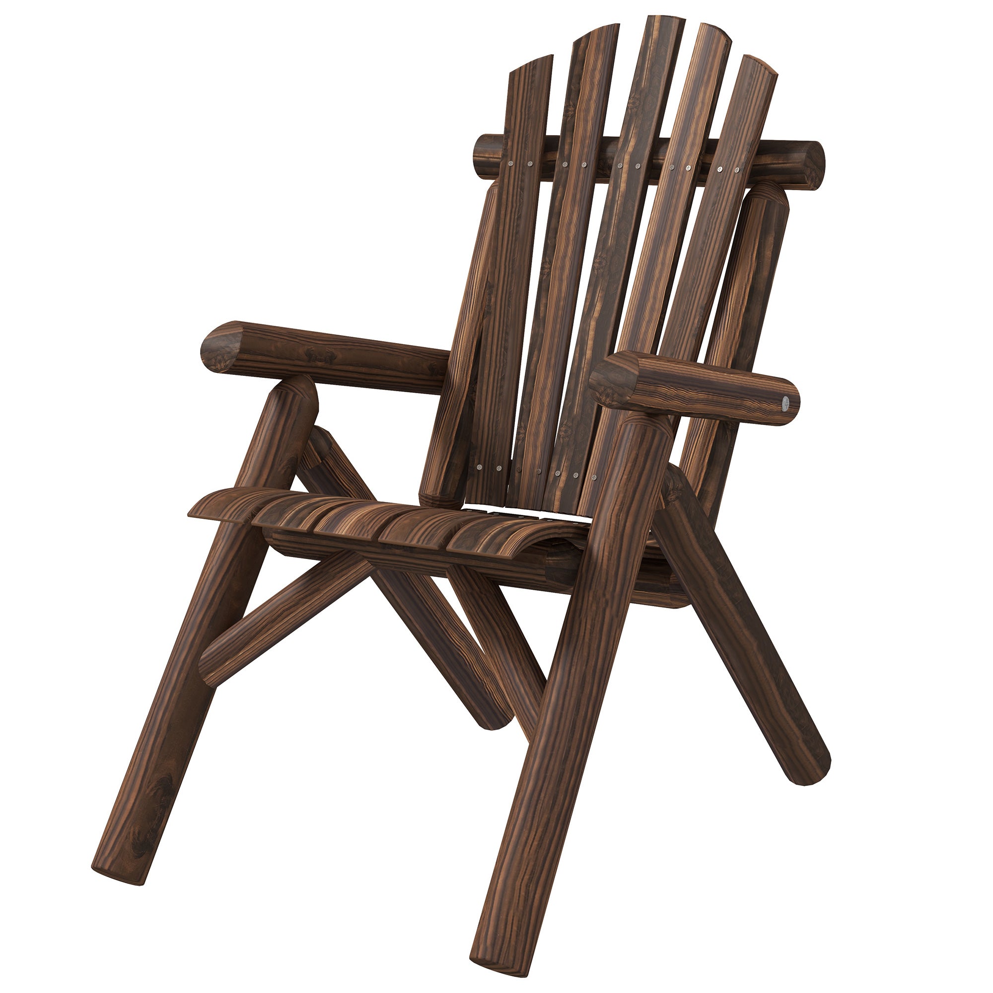 Adirondack Chair Weatherproof Adirondack Chair made of Wood Outdoor Garden Chair with High Backrest and Armrests Balcony Chair Garden Seat for Garden, Terrace Balcony 83 x 68 x 101 cm Charcoal