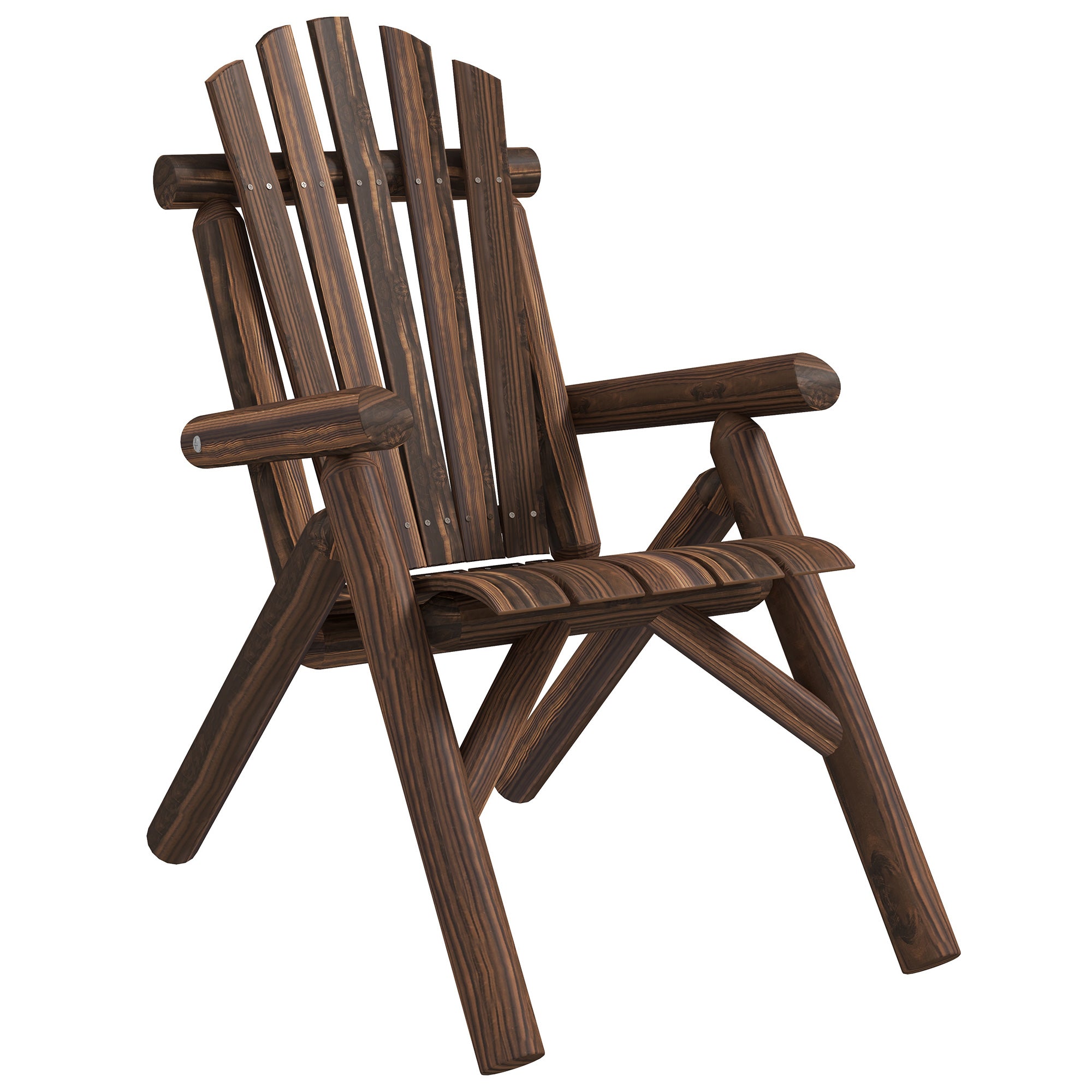 Adirondack Chair Weatherproof Adirondack Chair made of Wood Outdoor Garden Chair with High Backrest and Armrests Balcony Chair Garden Seat for Garden, Terrace Balcony 83 x 68 x 101 cm Charcoal