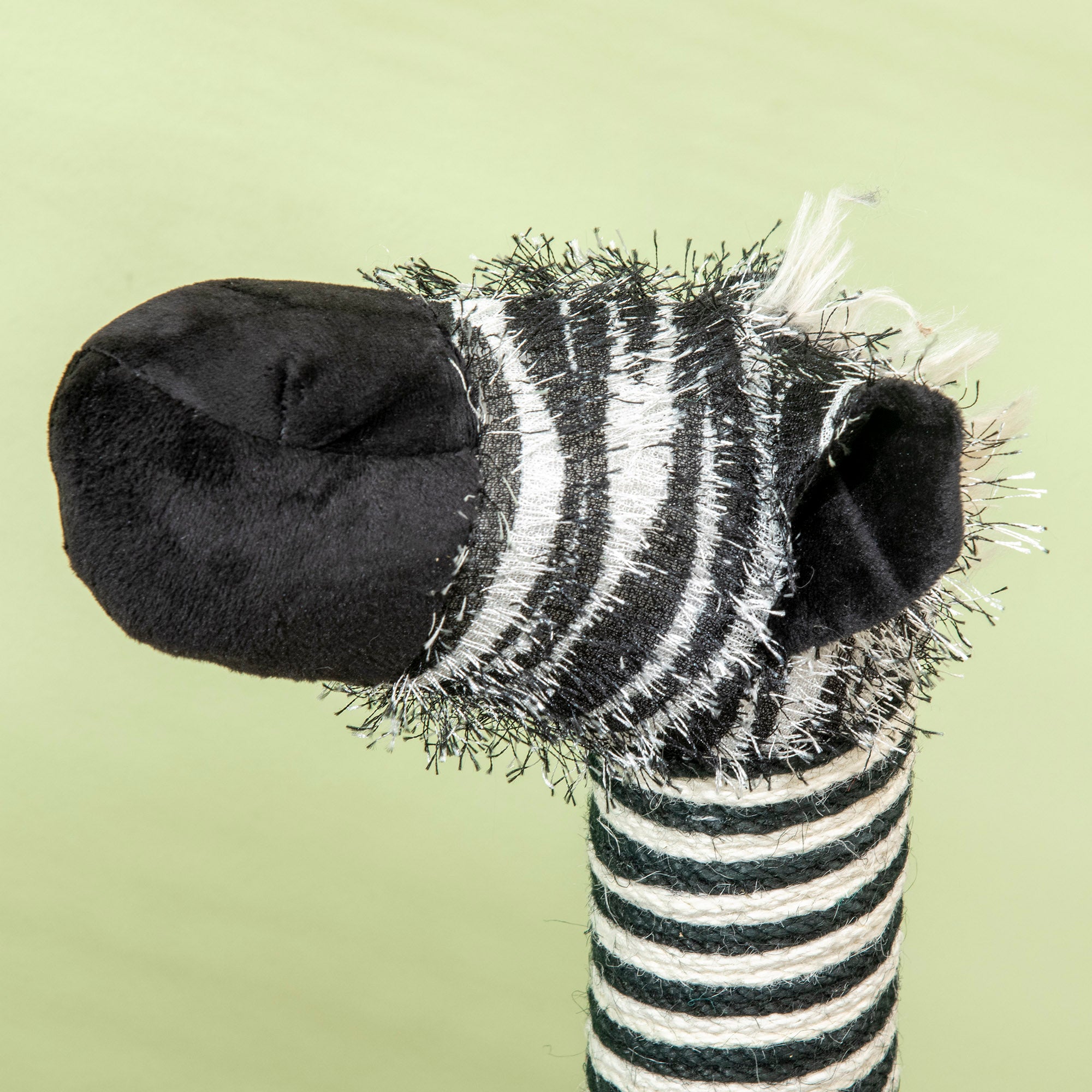 Cat Tree, Height 93 cm, Cat Tree in Zebra Design, Climbing Tree with Cat Tunnel, Cat Scratching Post with Jute Posts, Play Tree, Cat Furniture, Black+White