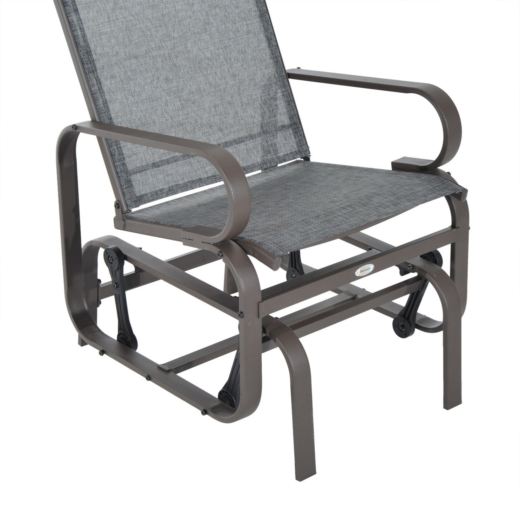 Swing Chair Garden Garden Chair Relax Chair Garden Swing Garden Metal Swing Chair for Garden Terrace Balcony Texteline Gray 60 x 73 x 104 cm