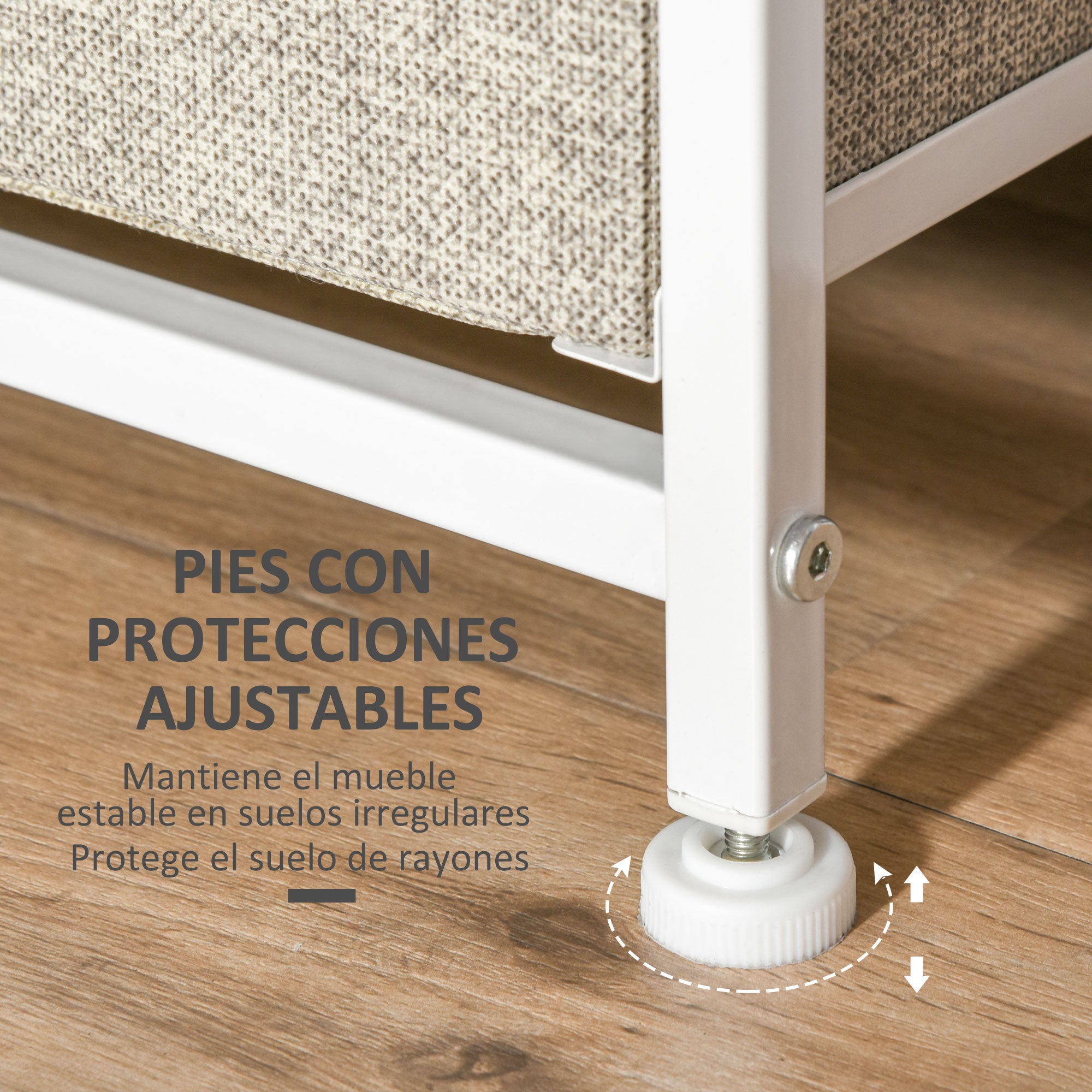 Dresser with 7 Non-Woven Fabric Drawers Storage Cabinet for Bedroom Living Room Hallway 63.5x30x71 cm Gray