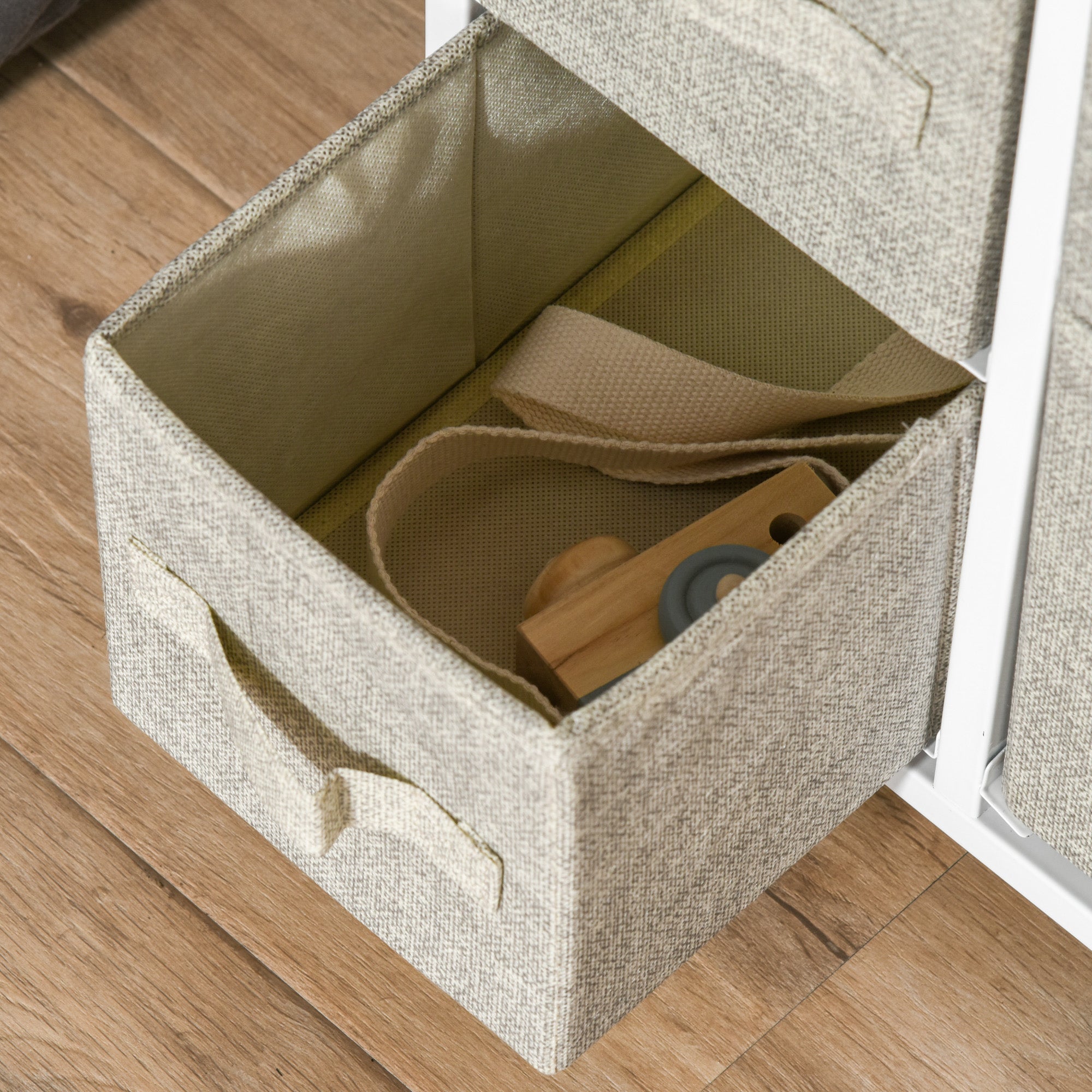 Dresser with 7 Non-Woven Fabric Drawers Storage Cabinet for Bedroom Living Room Hallway 63.5x30x71 cm Gray