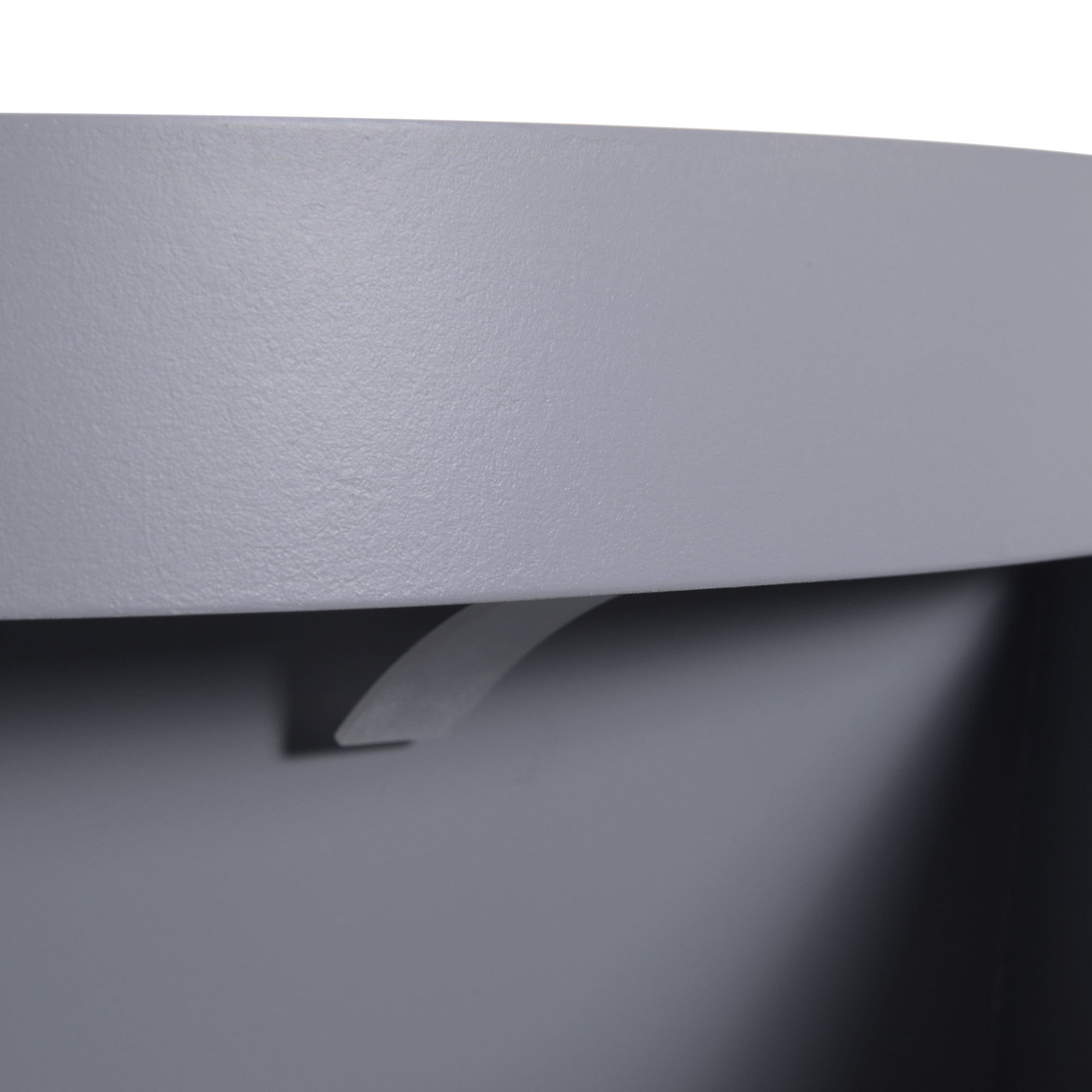 Coffee Table - Bedside Table - Round Bedside Table - Scandinavian Design Side Table with Drawer Tapered Angled Solid Wood Legs Light Oak Gray