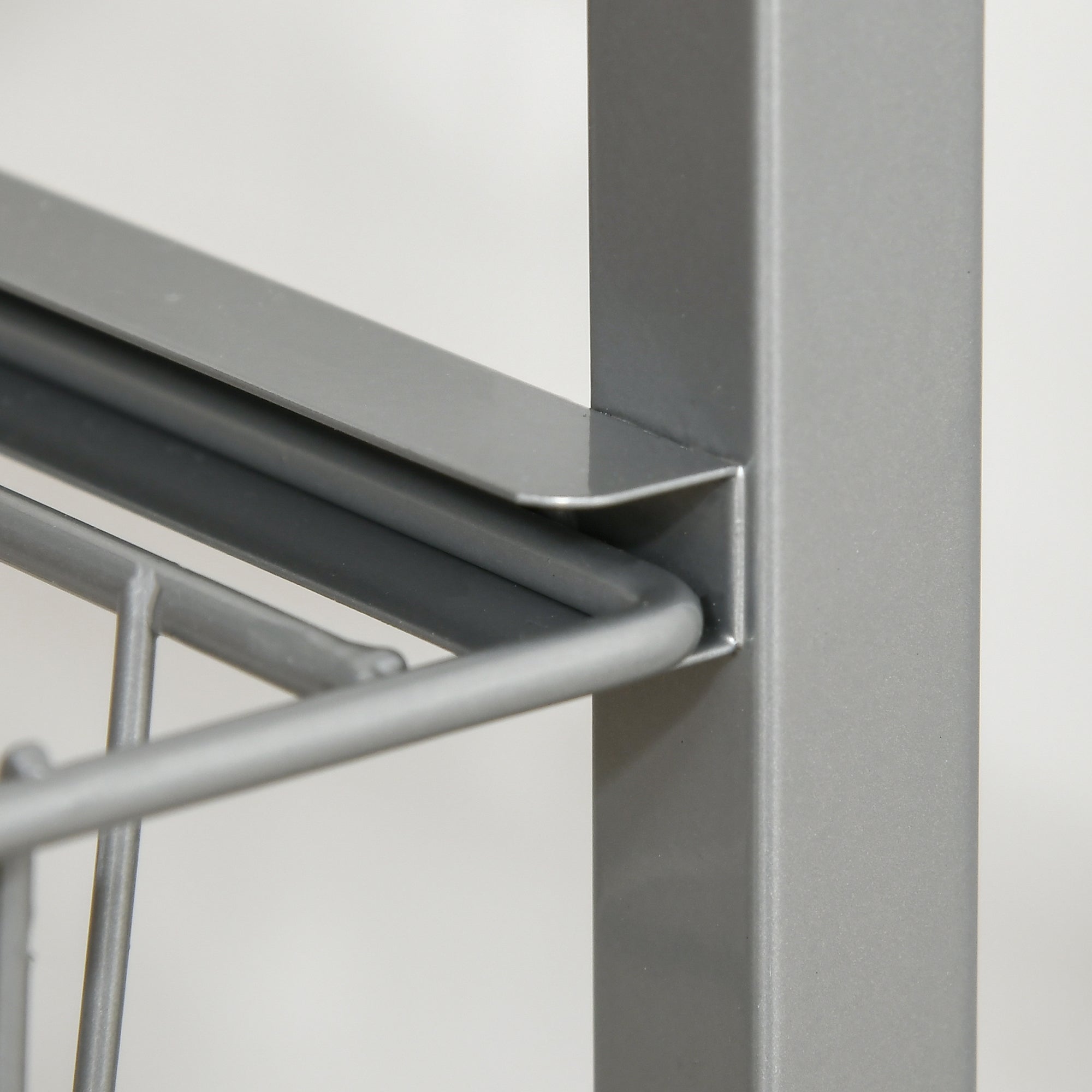 Kitchen Cart Rolling Cart with 4 Levels Kitchen Shelf with Metal Baskets, All-Purpose Cart on Wheels, Storage Cart for Kitchen Bathroom Office Living Room Silver