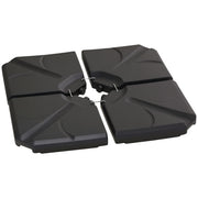 Umbrella Stand 4-piece Umbrella Weight, Umbrella Stand for Cantilever Umbrella, Ground Cross fillable with Sand/Water up to 18/14 kg Cantilever Umbrella Stand Weights Umbrella Base HDPE Black