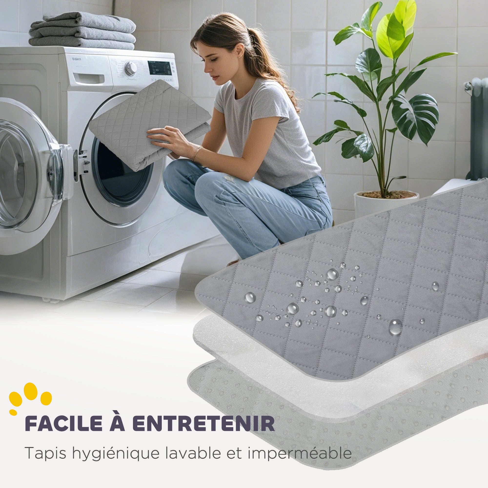 Dog Whelping Pen, Dog Whelping Box with Lockable Door, Oxford 600D Fabric, Washable Pad, Dog Enclosure, Steel, 122 x 122 x 60 cm, Black